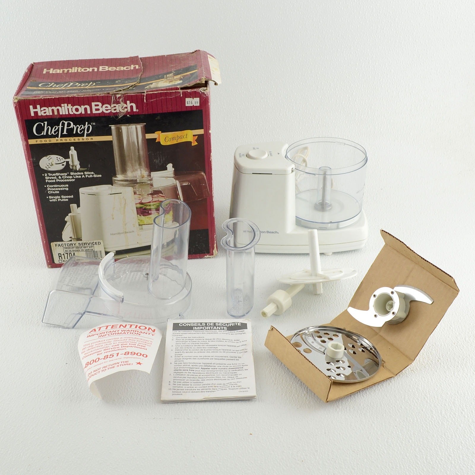 Hamilton Beach Chef Prep 70150 Micro Food Processor Tested Complete w/ Box