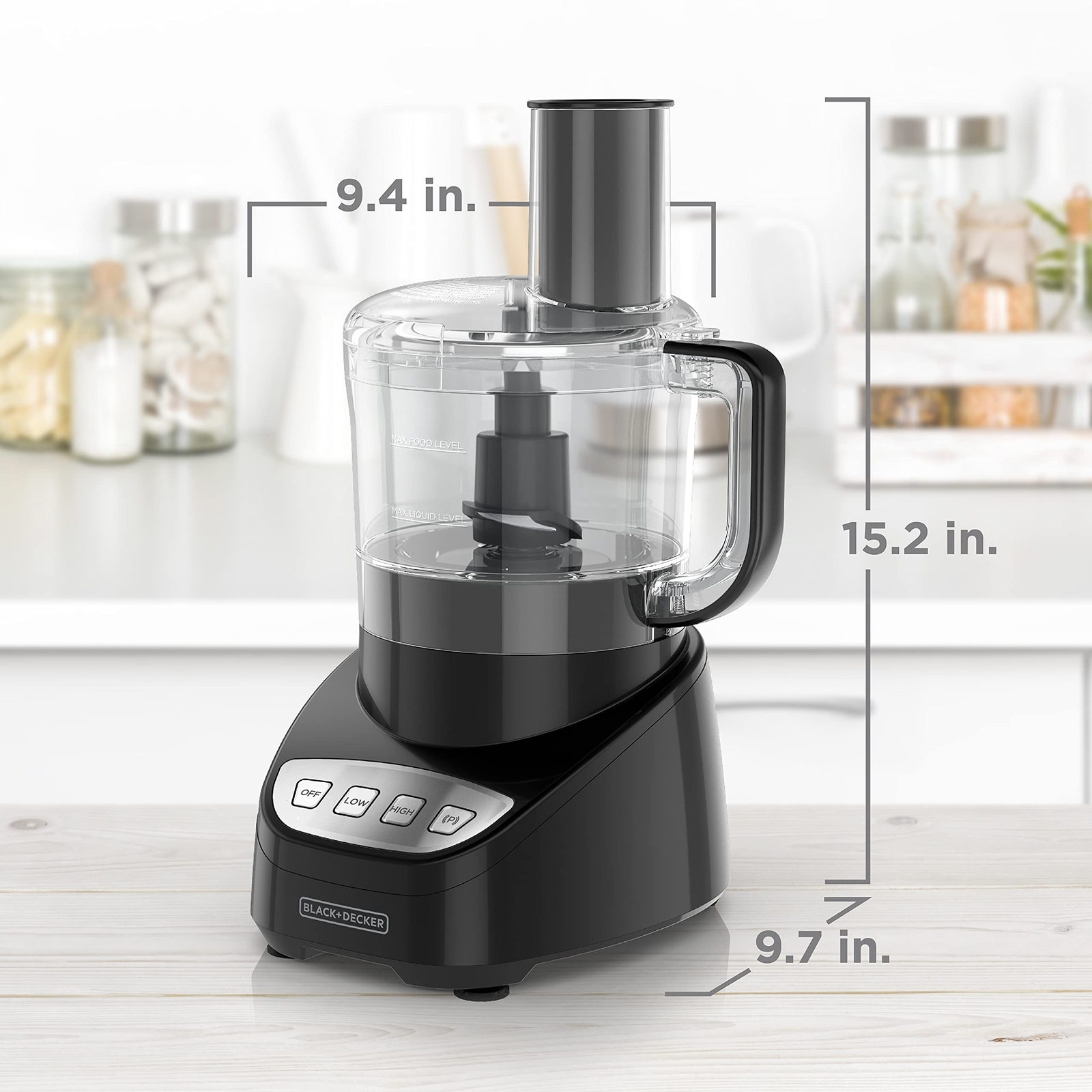 Black Decker Easy Assembly 8 Cup Food Processor with Stainless Steel Blade