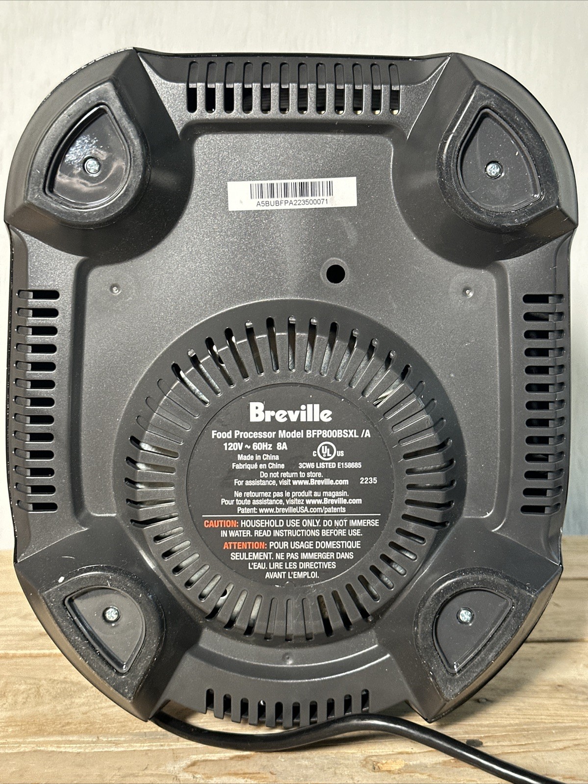 Breville Sous Chef Pro 16 Cup Food Processor- BFP800BSXL/A *BASE ONLY*