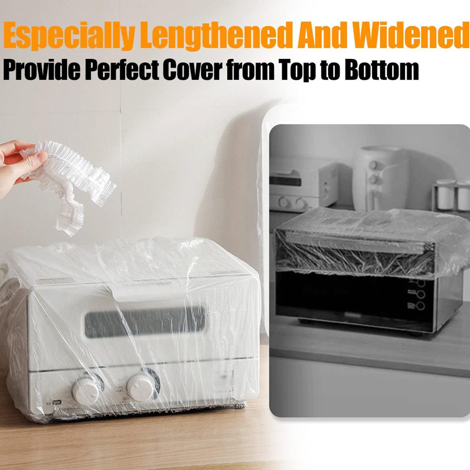 30pcs Thickened Dust Cover Transparent Kitchen Appliance Cover In Various Sizes