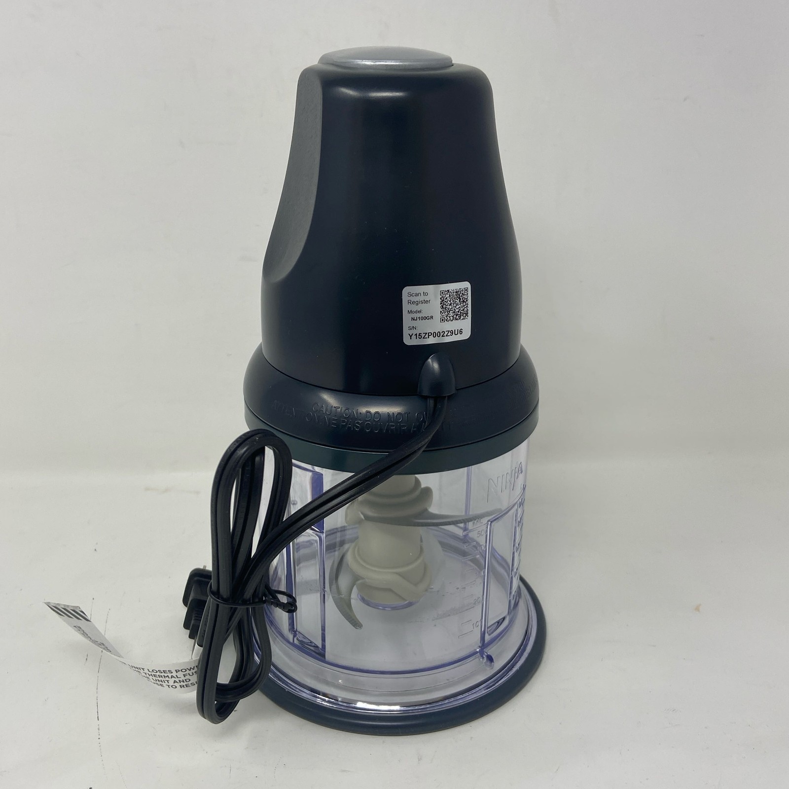 Ninja Express Chop 200W Mini Chopper, Gray, 16oz/2-Cup (NJ110GR)