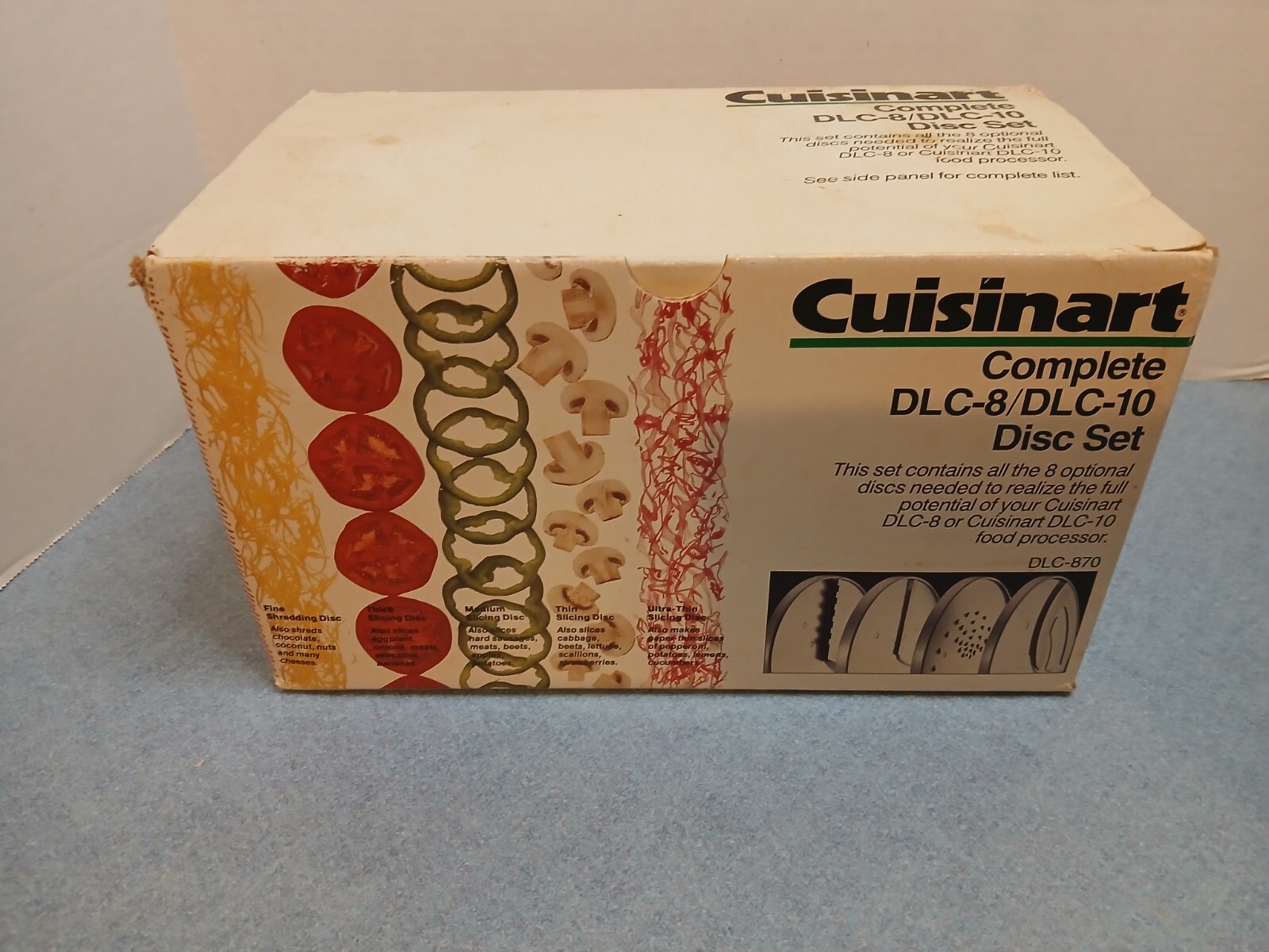 Vintage 1983 Cuisinart Complete 8-Disc Set for DLC-8/DLC-10 Food Processor Japan