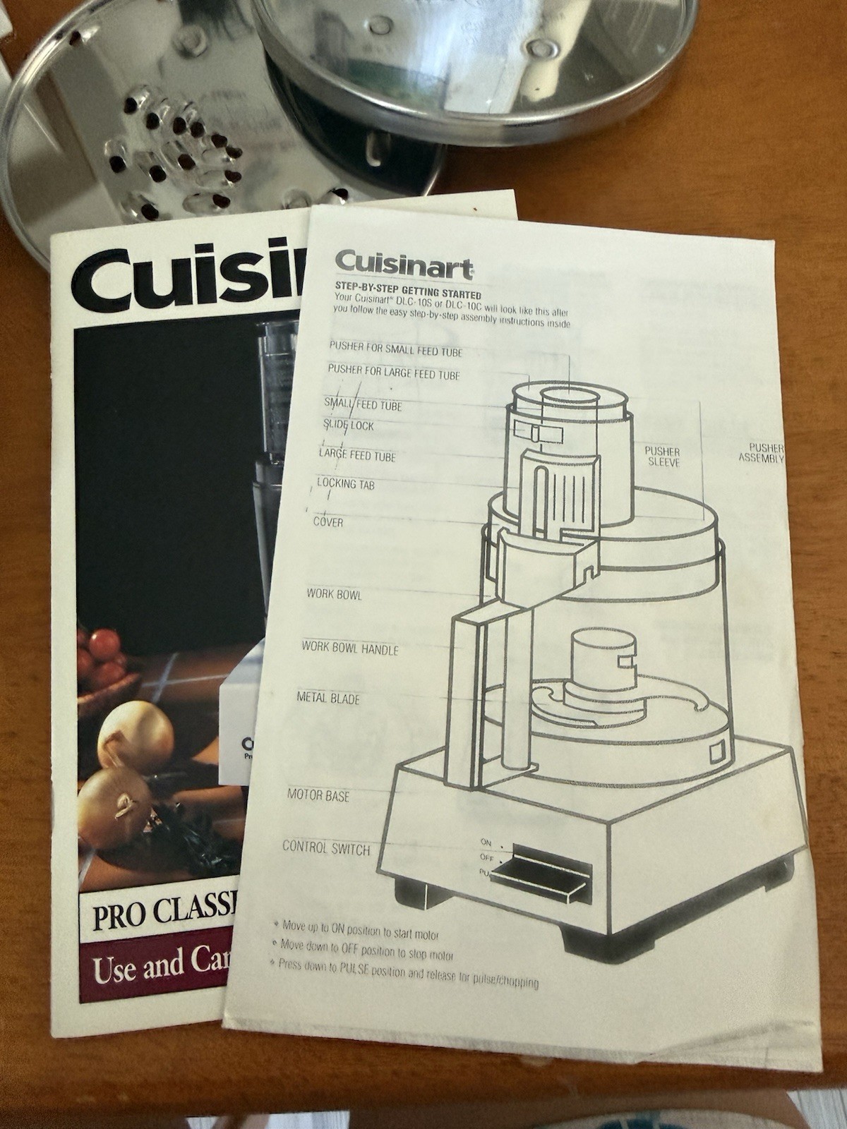 Cuisinart PRO Classic Food Processor DLC-10C 7 Cups Original Manual 1999 Tested