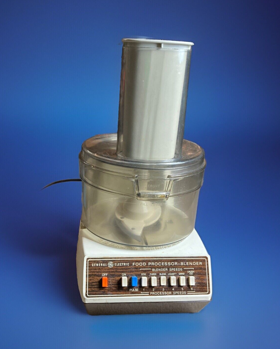 General Electric GE Food Processor Blender D1FP3 Multi Speed Tested VTG 420A 326