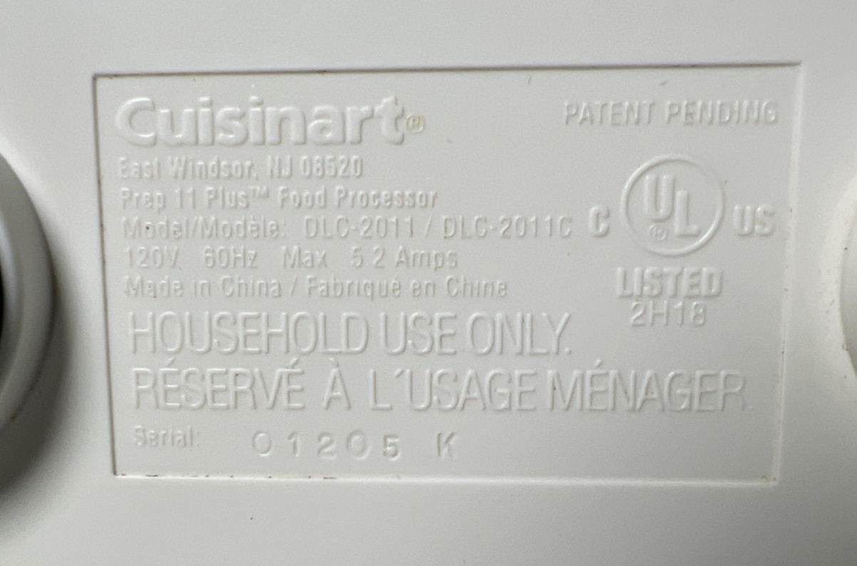 Cuisinart DLC-2011 /DLC-2011C Custom Prep 11 Plus Food Processor Base Motor ONLY