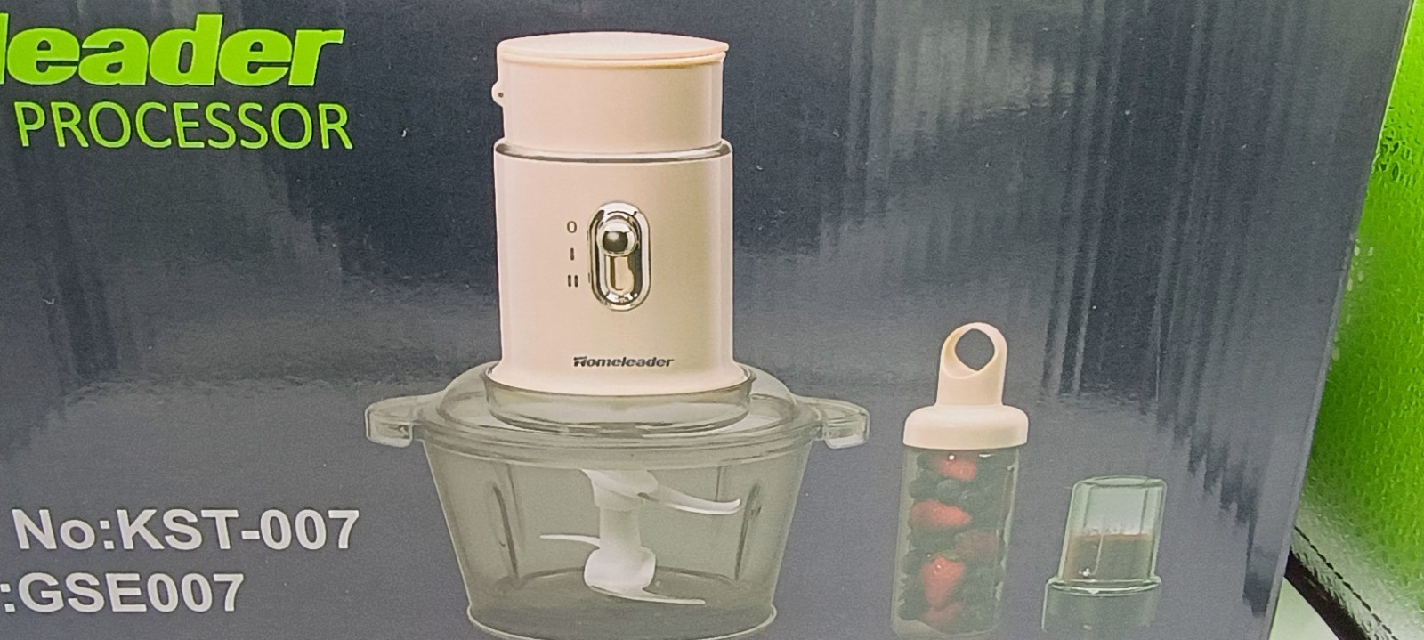 Homeleader 3 in 1 Food Processor Blender Steel Blades Open Box NEW