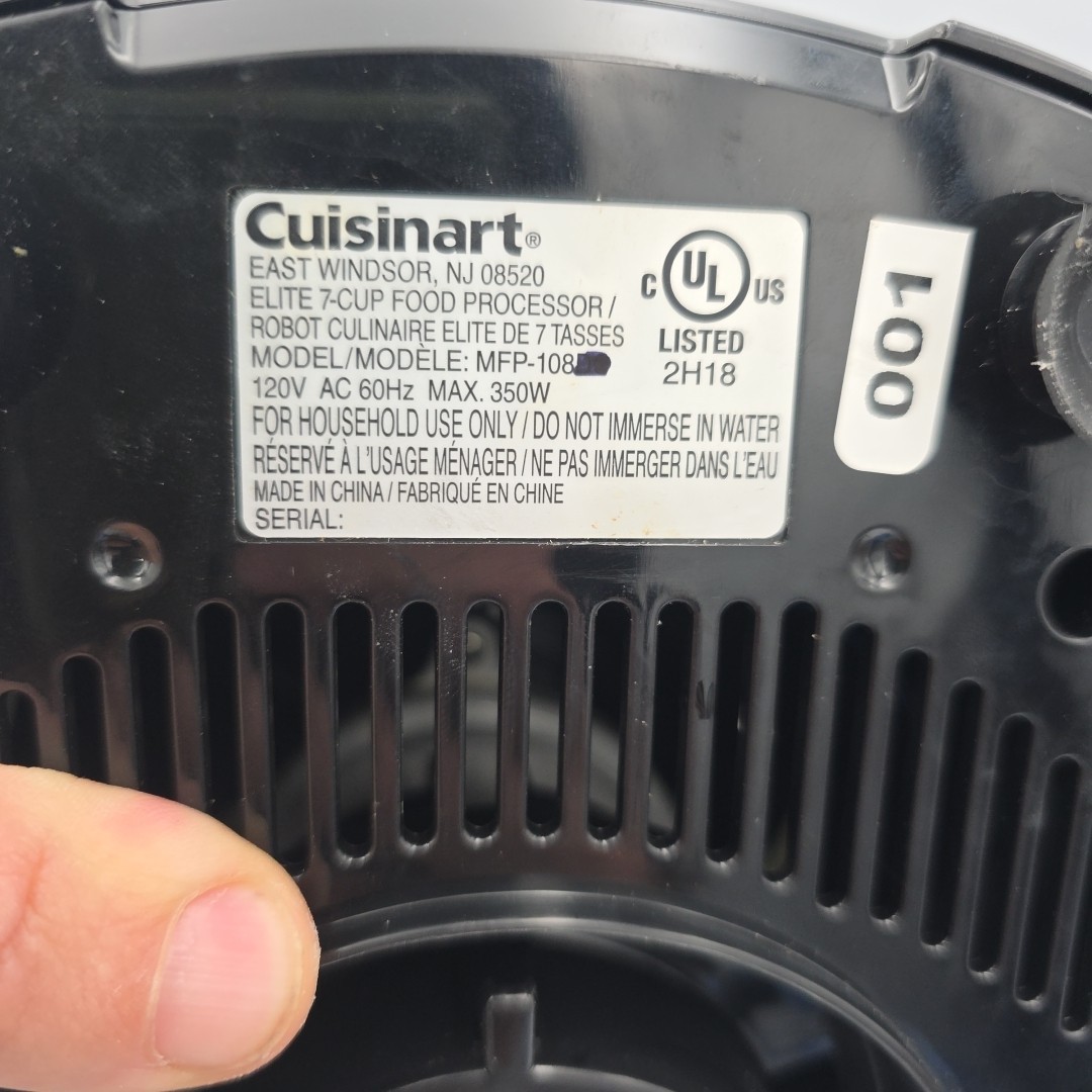 Cuisinart MFP-108 Elite Series Motor Base Only Replacement Part Black Tested