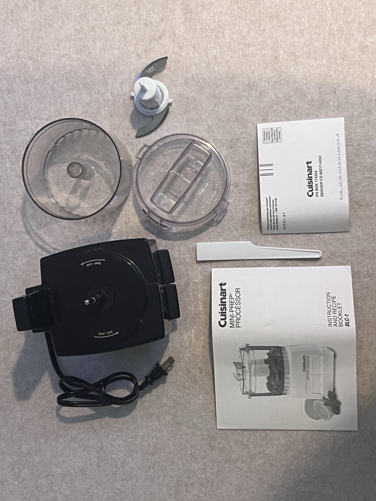 Cuisinart Mini Prep Food Processor DLC-1BCH Classic 2 Speed BLack/Silver Tested