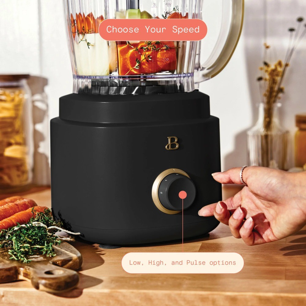 10-Cup Food Processor with Multiple Attachments in Sleek Black Finish