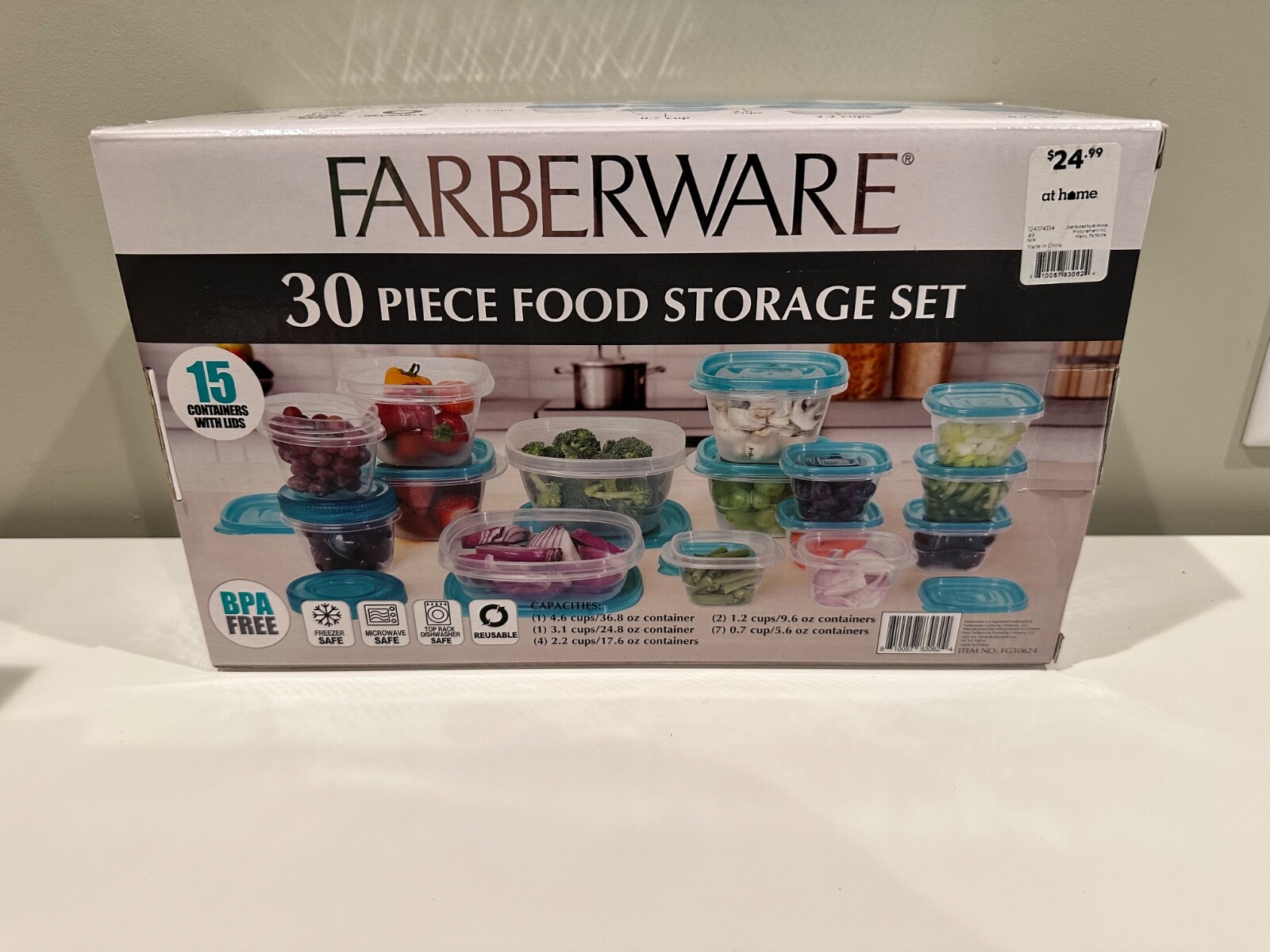 Farberware, 30pc food storage set, Model# FG30624 BRAND NEW SEALED