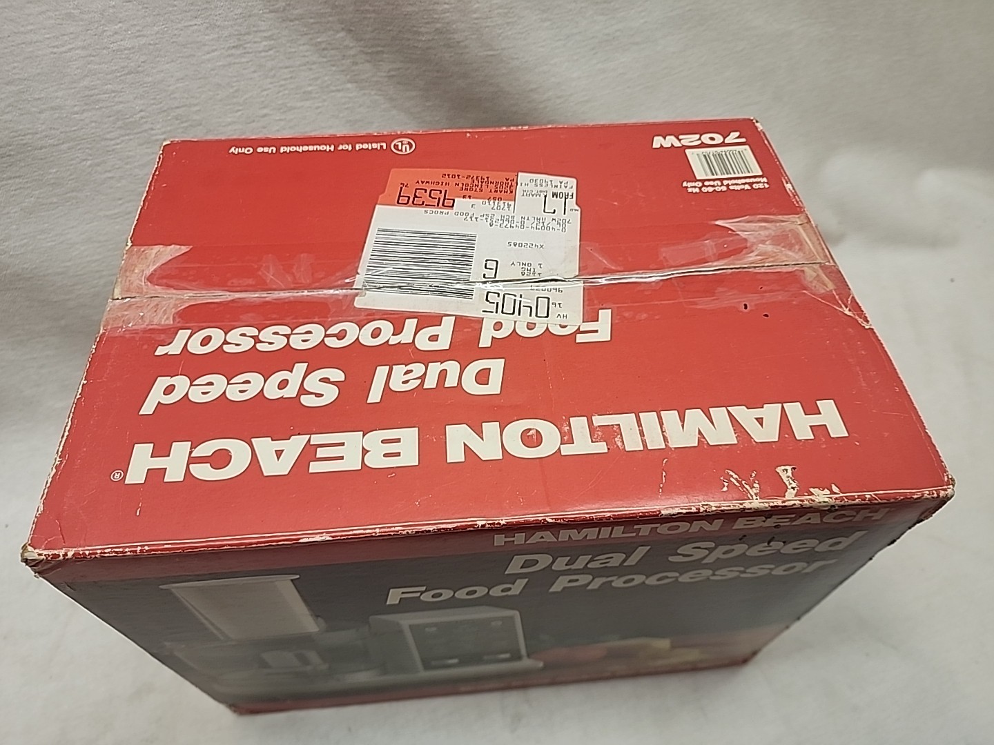 N.O.S. Hamilton Beach 2 Speed Food Processor Almond Model 702W