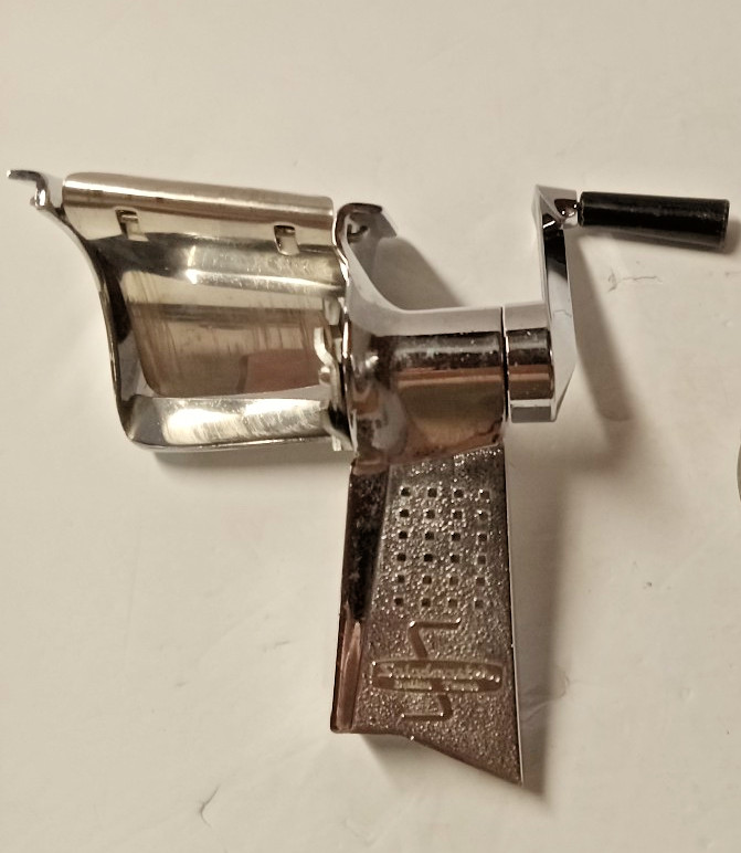 Vtg Saladmaster Food Processor Replacement Chrome Hand Crank Unit PART ONLY