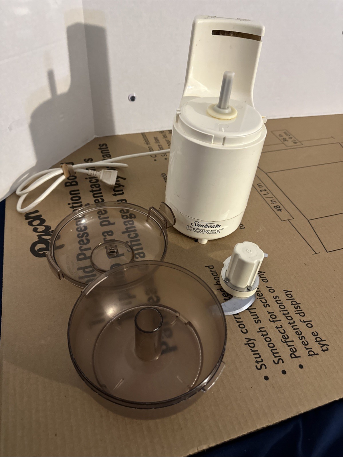 Sunbeam Oskar Food Processor One Cup 14081 Tested Works VTG Blend, Chop, Grind
