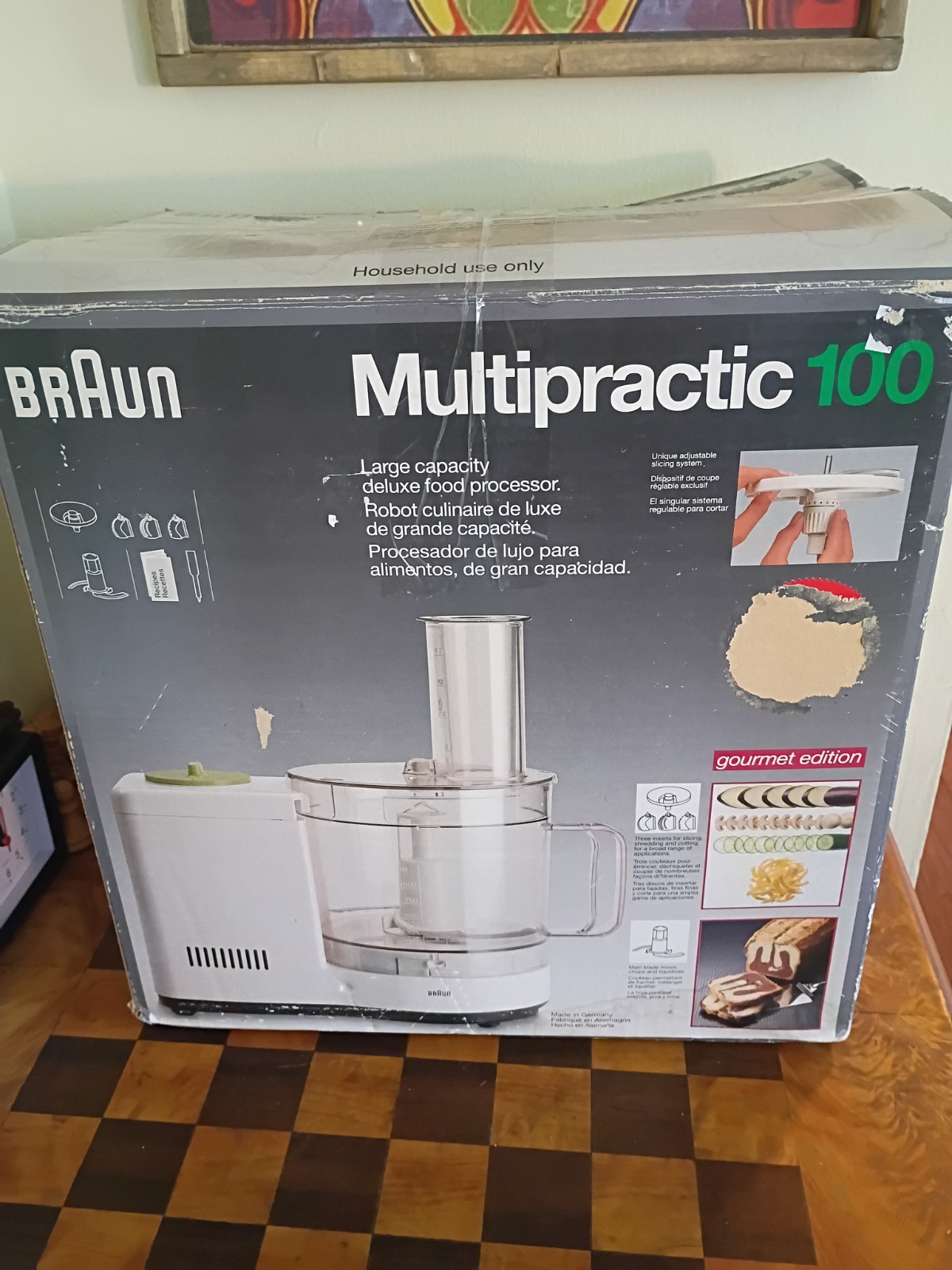 Braun Multipractic 100 UK100 Food Processor Type 4259 Germany Complete- Open Box