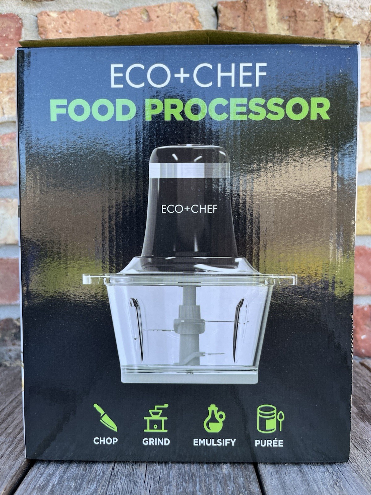 ECO + CHEF 7.5 CUP GLASS BOWL FOOD PROCESSOR Grind Chop Emulsify Purée NEW