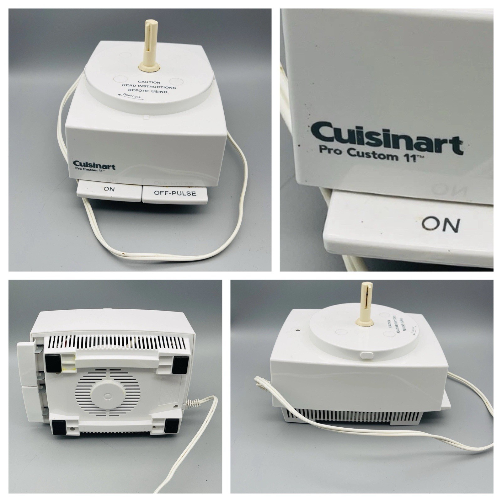 Cuisinart Pro Custom 11 Base Only Tested Working DLC-8 EXCELLENT SHAPE Low Use