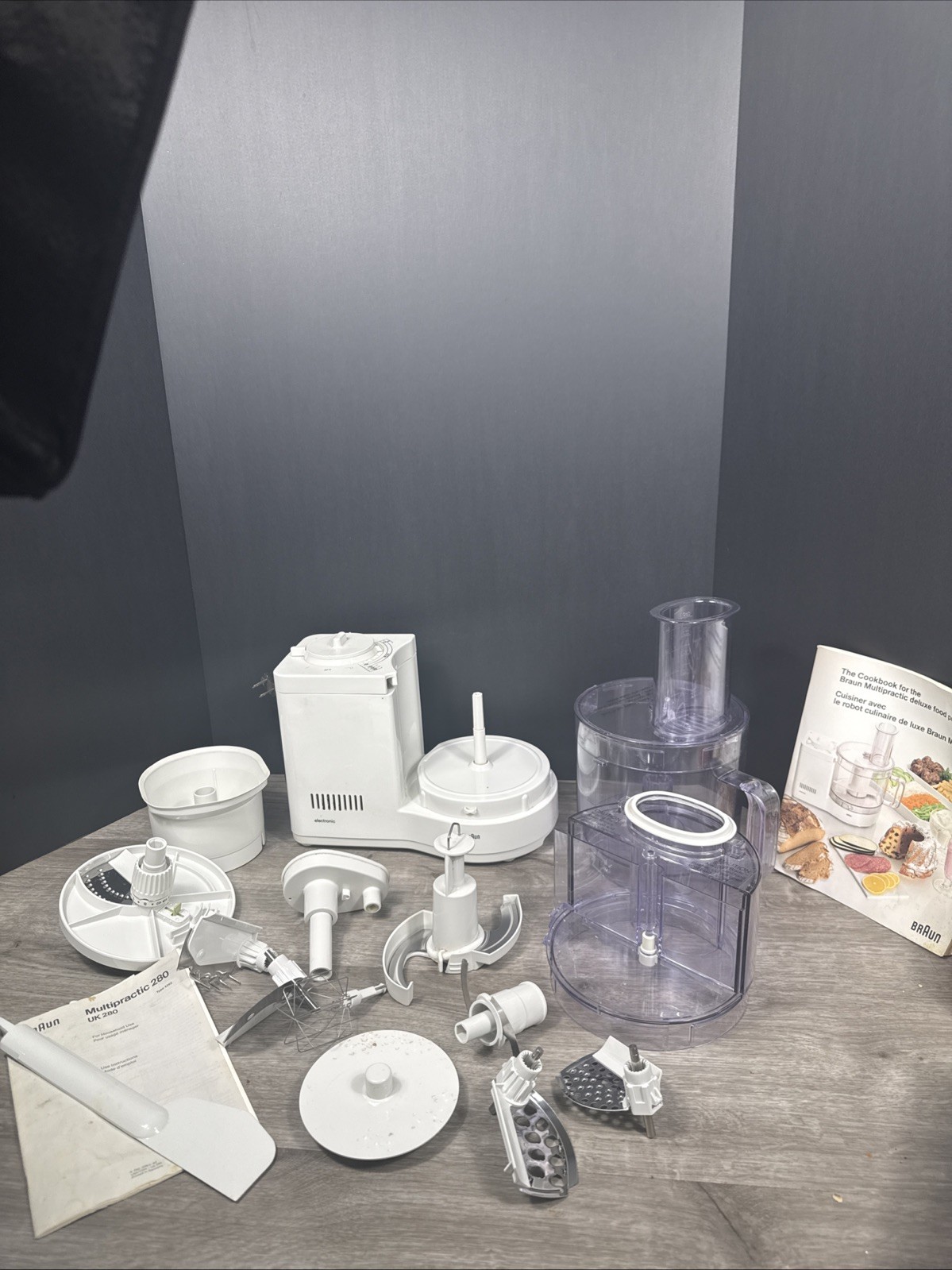 Braun Multipractic Food Processor Type 4262 Germany w/Accessories And Box Tested