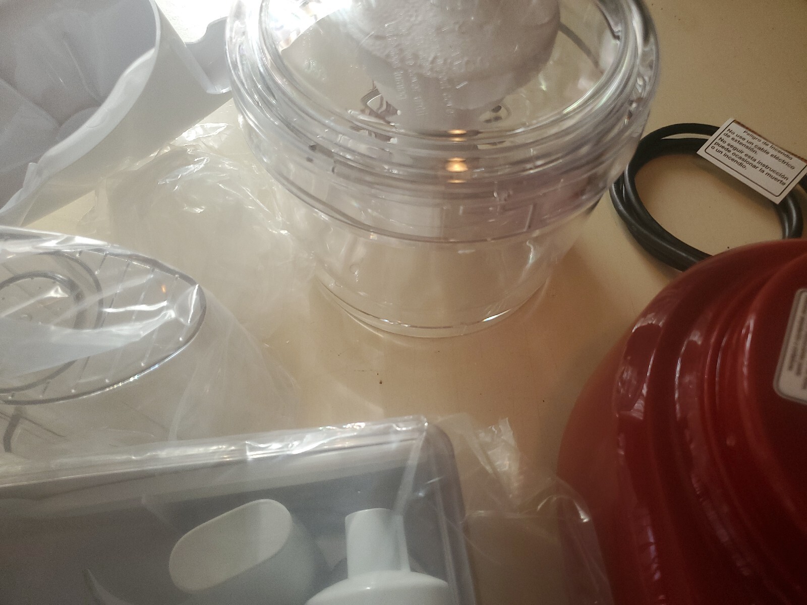 KitchenAid Food Processor Juicer Accessories 12-Cup & 4/10 Cup Bowls KFPW761 RED