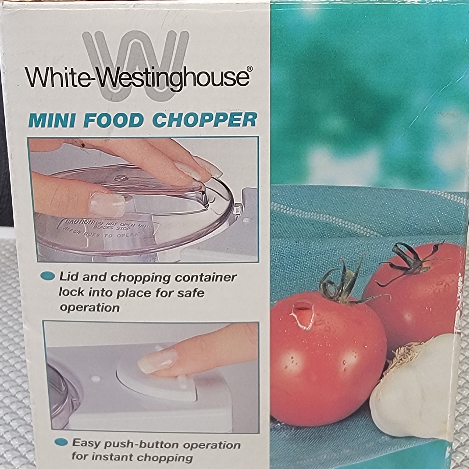White Westinghouse Mini Food Processor Chopper WCH0100 Kitchen Tool New Open Box