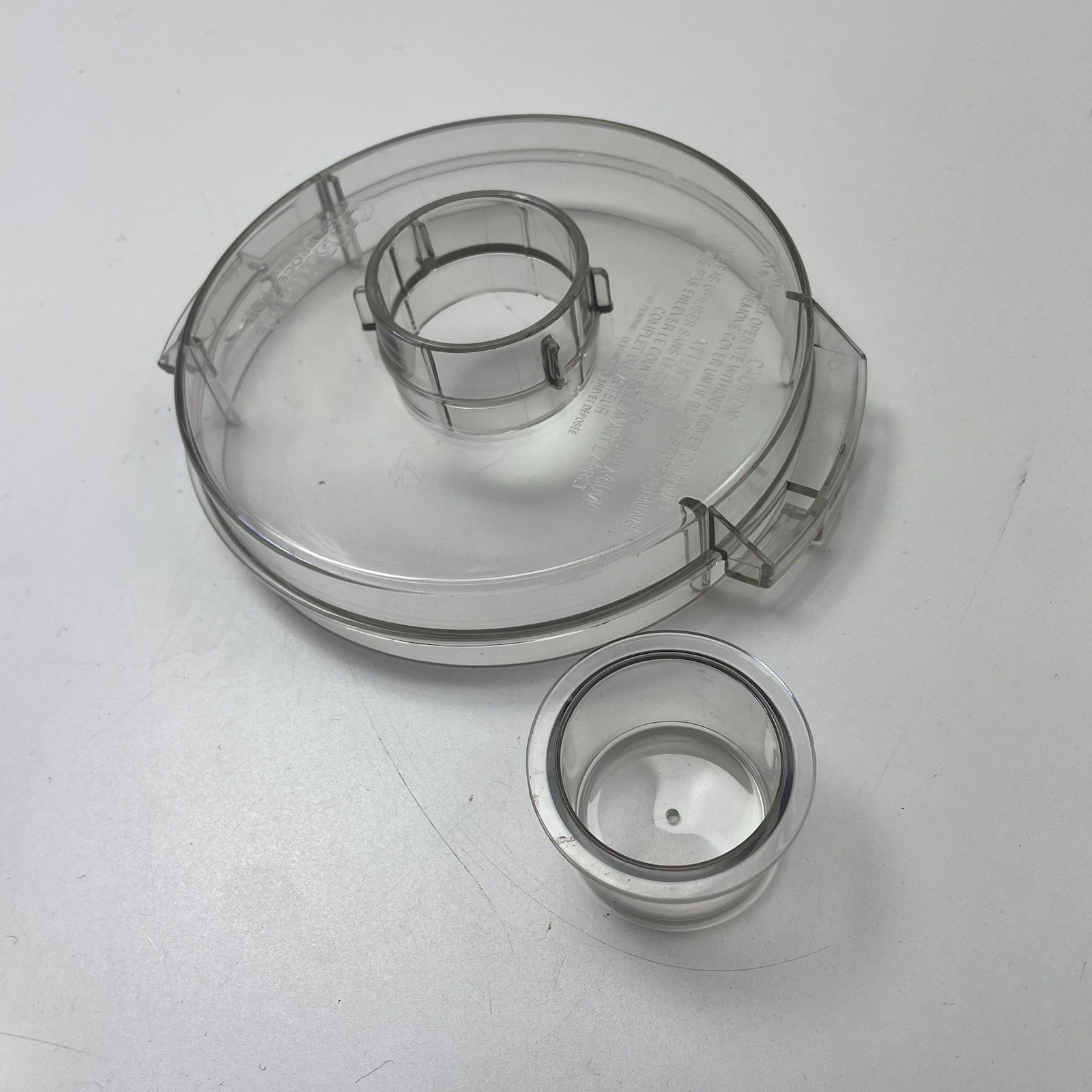 Cuisinart Pro Classic Food Processor DLC-116GTXT Flat Clear Lid & Cover Cap
