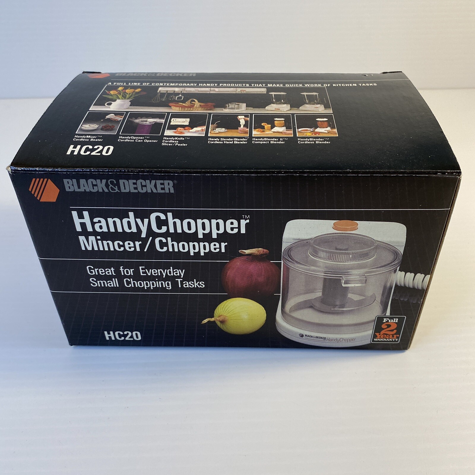 Black & Decker Handy Chopper Plus HC3000 1.5 Cup Electric Mincer Chopper EUC
