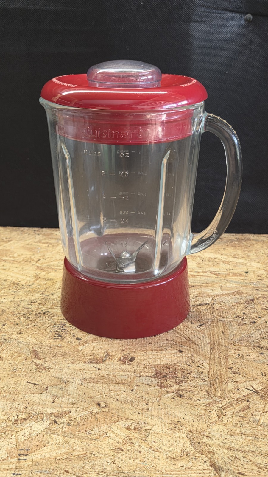 Cuisinart Replacement Part Blender Pitcher Jar & Lid 40oz RED EUC