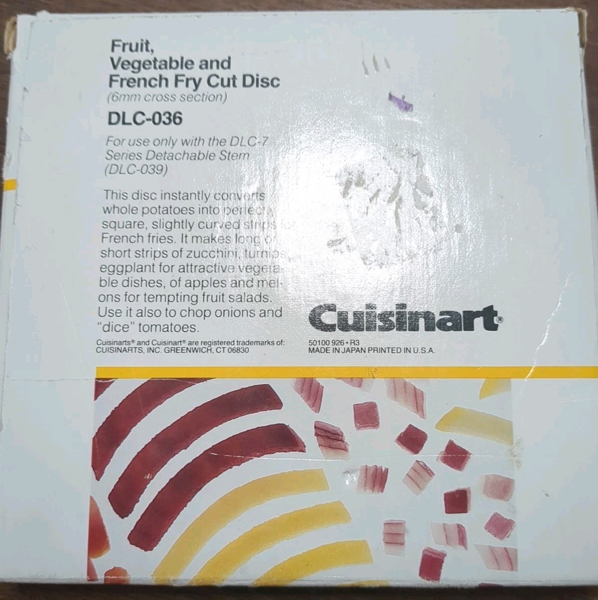 CUISINART DLC-036 NEW French Fry Cut Disc – DLC-7 Series DLC-039 Fruit, Veggies