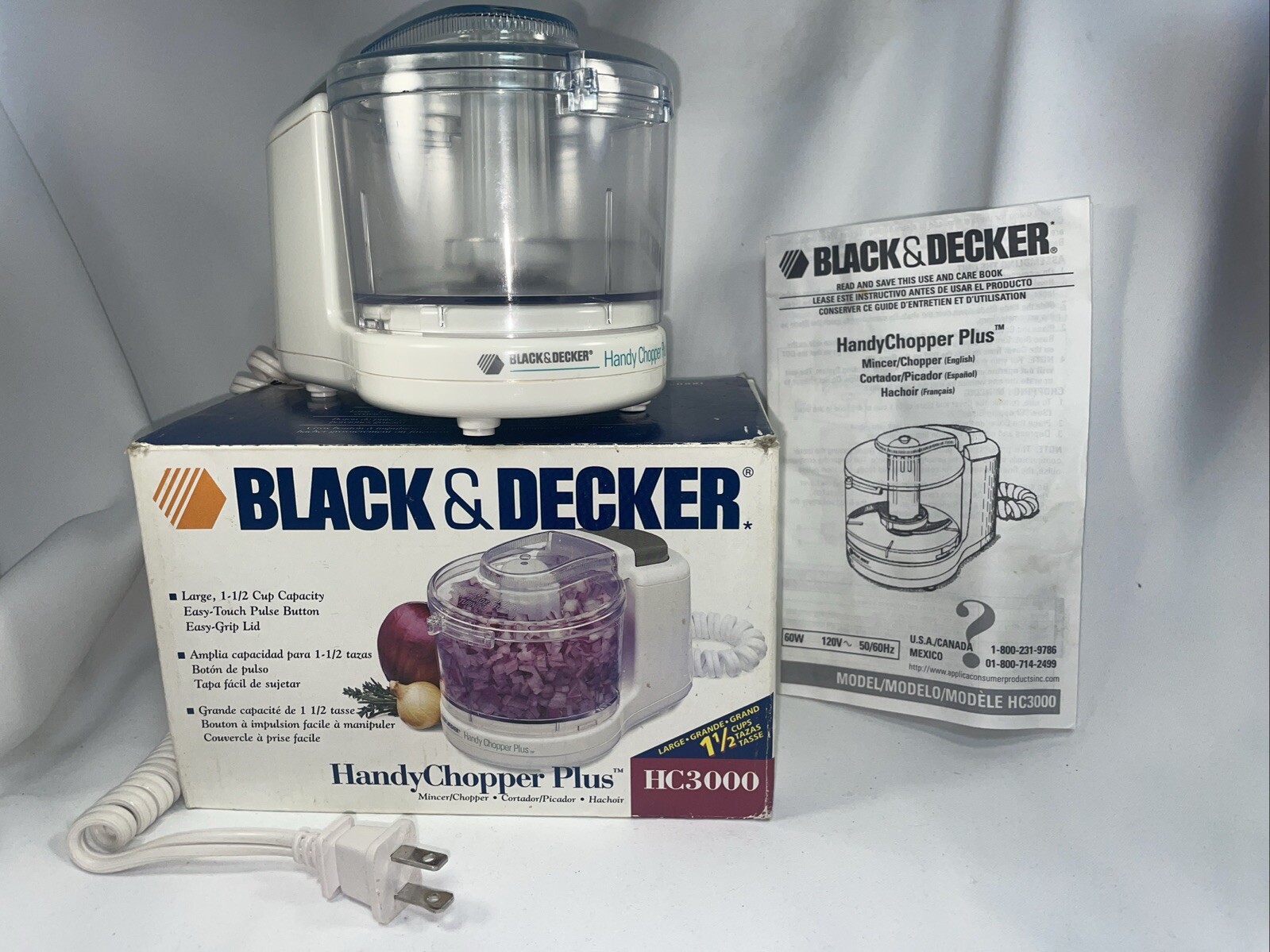 Black & Decker Handy Chopper Plus Mini Food Chopper HC3000 – Original Box