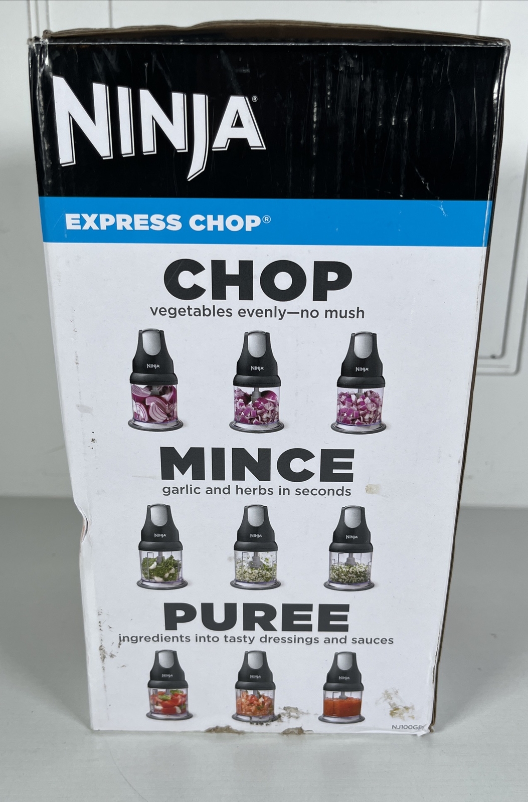 Ninja Express Chop Food Chopper 16 oz Bowl Chop Mince Purée FAST NJ100GR NIB