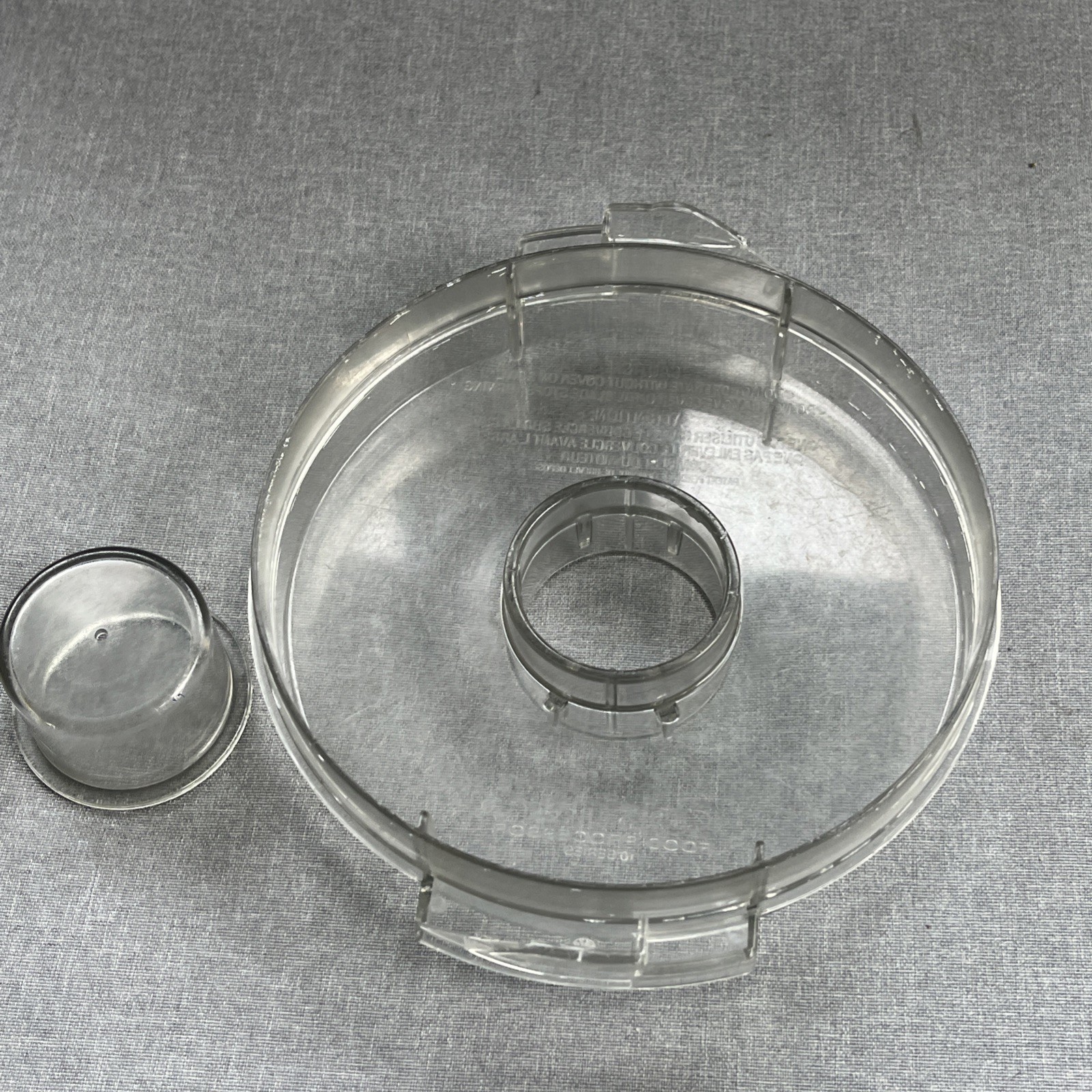 Cuisinart Pro Classic Food Processor DLC-116GTXT Flat Clear Lid & Cover Cap Fair