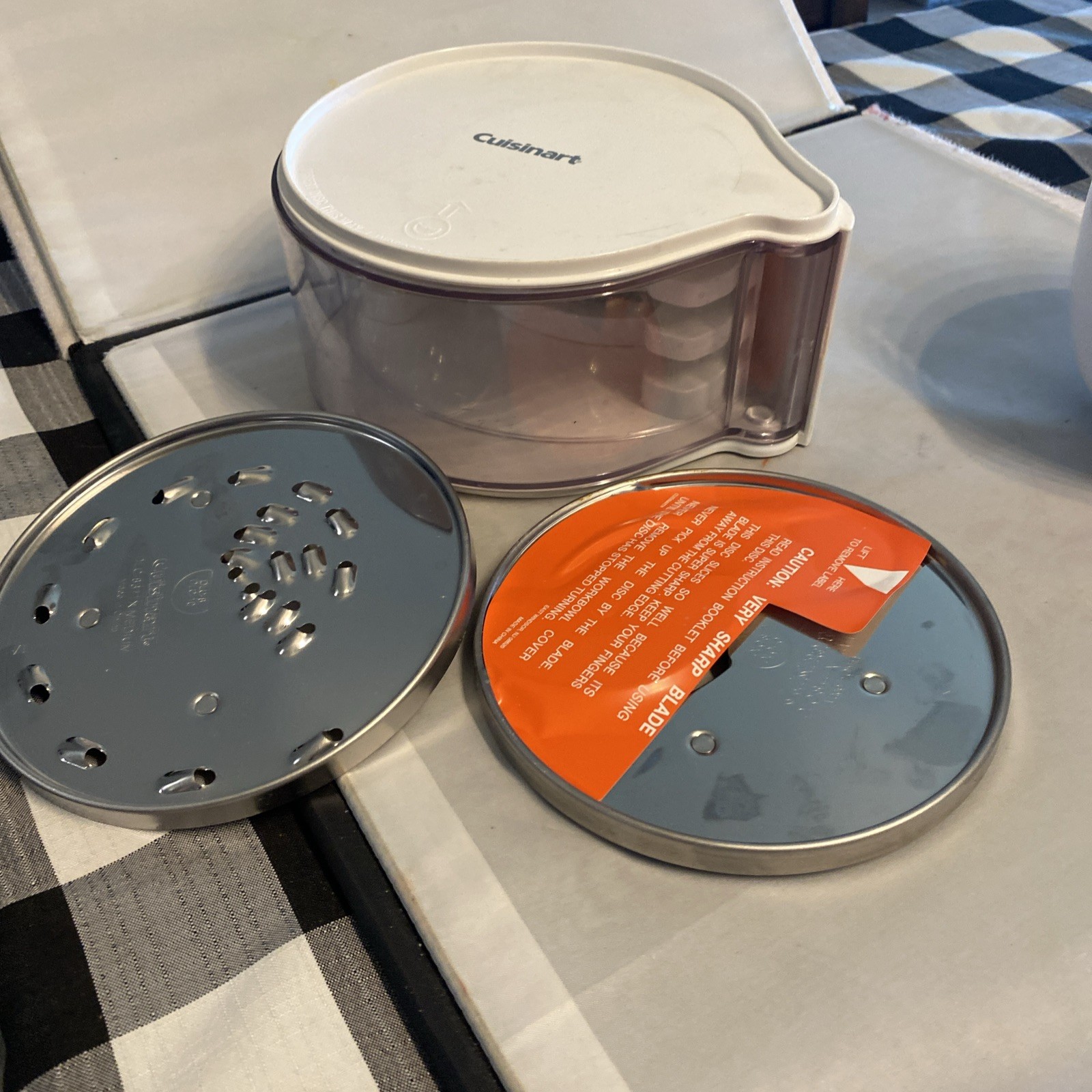Cuisinart DLC-DH / DLC-DHC Food Processor Blade Disc Case Storage + 2 Blades