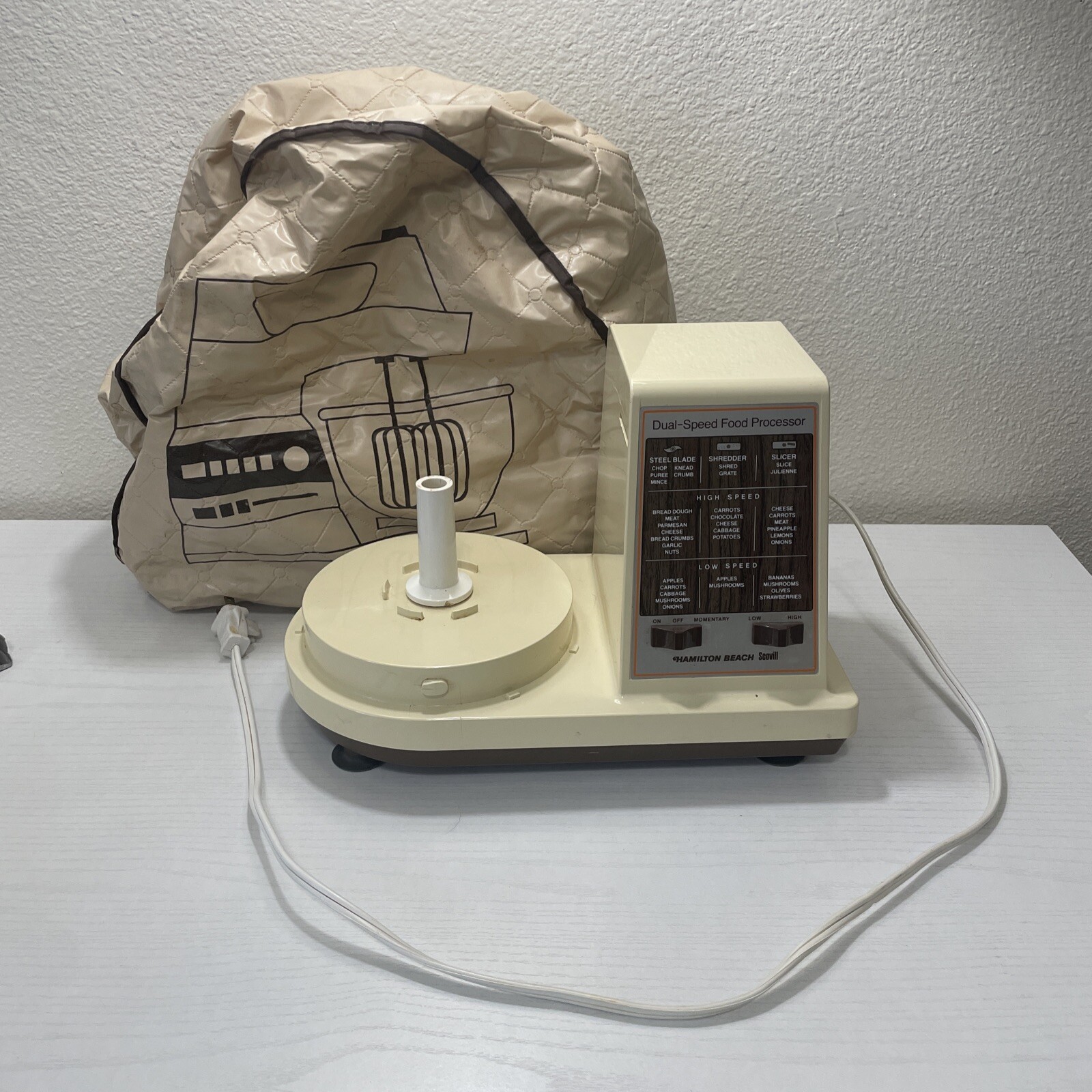 Hamilton Beach Scovill Dual Speed Food Processor-WORKING Motor Base Model 702-4