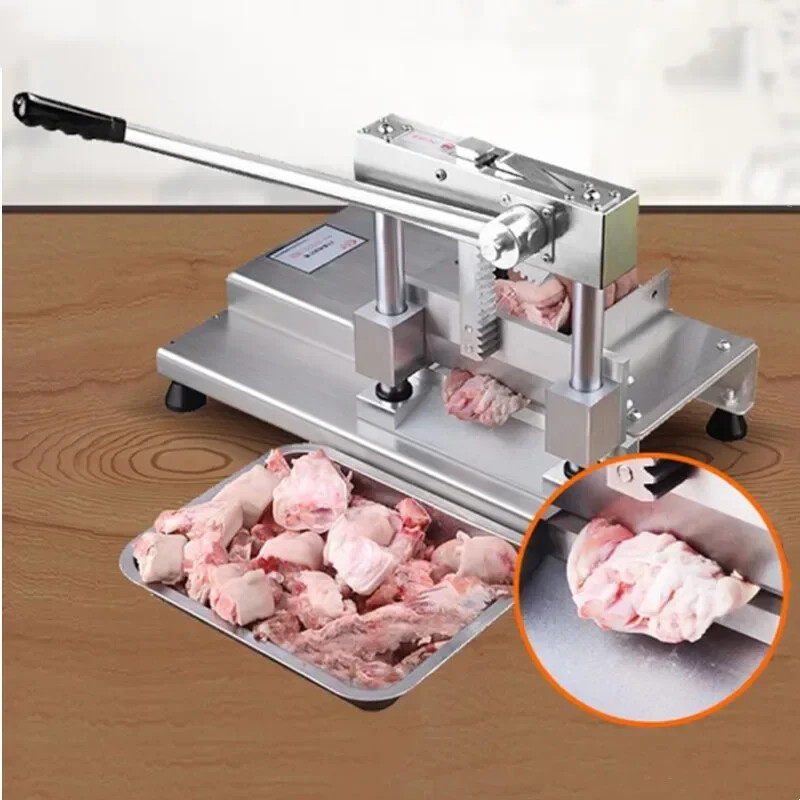 Stainless Steel Manual Guillotine Pork Trotters Tube Bone Ribs Machine
