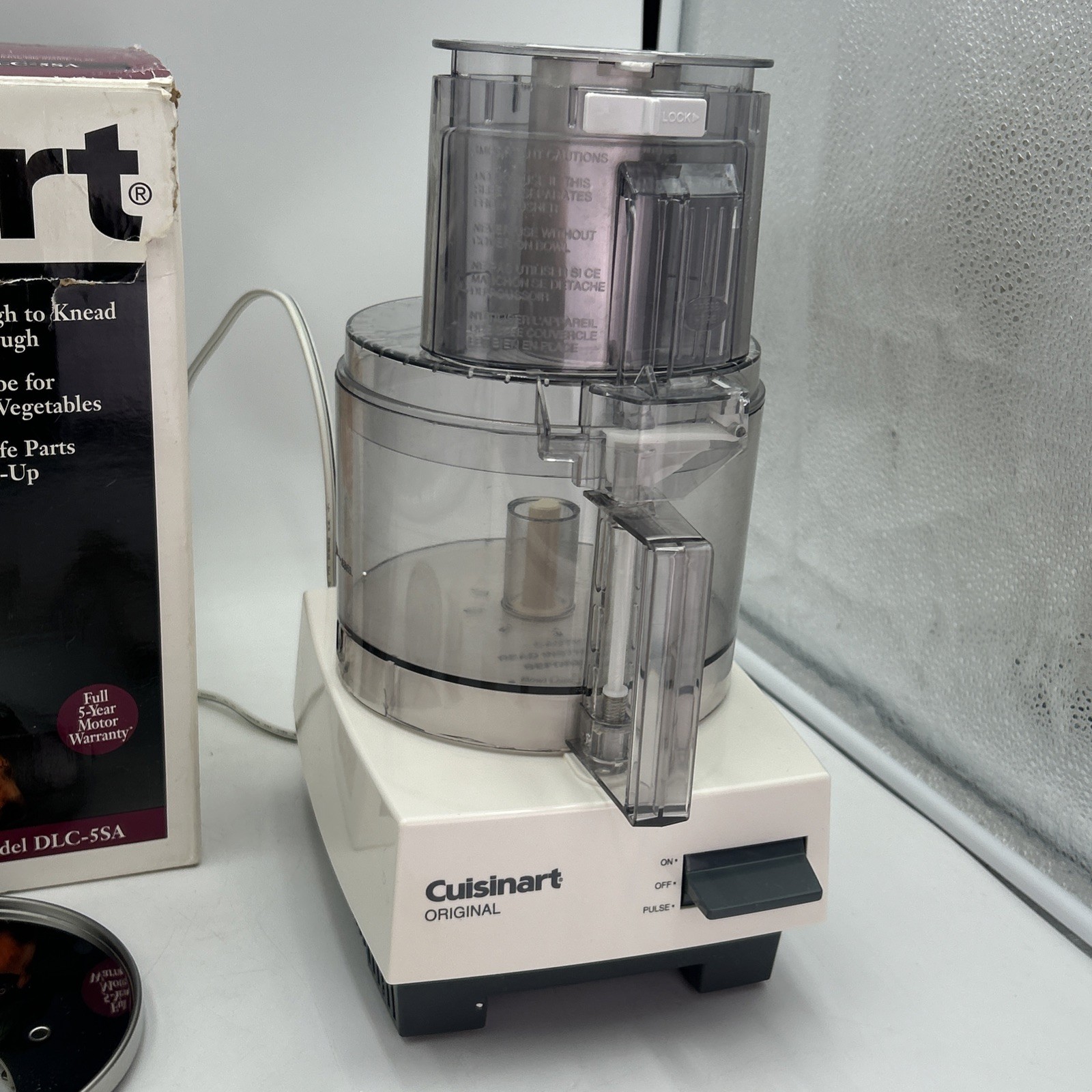 Cuisinart DLC 5SA Original Food Processor 7 Cup White Tested Works 1994