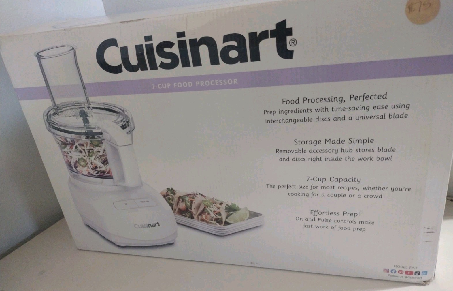 Cuisinart 7-Cup Food Processor FP-7 ~ Brand New