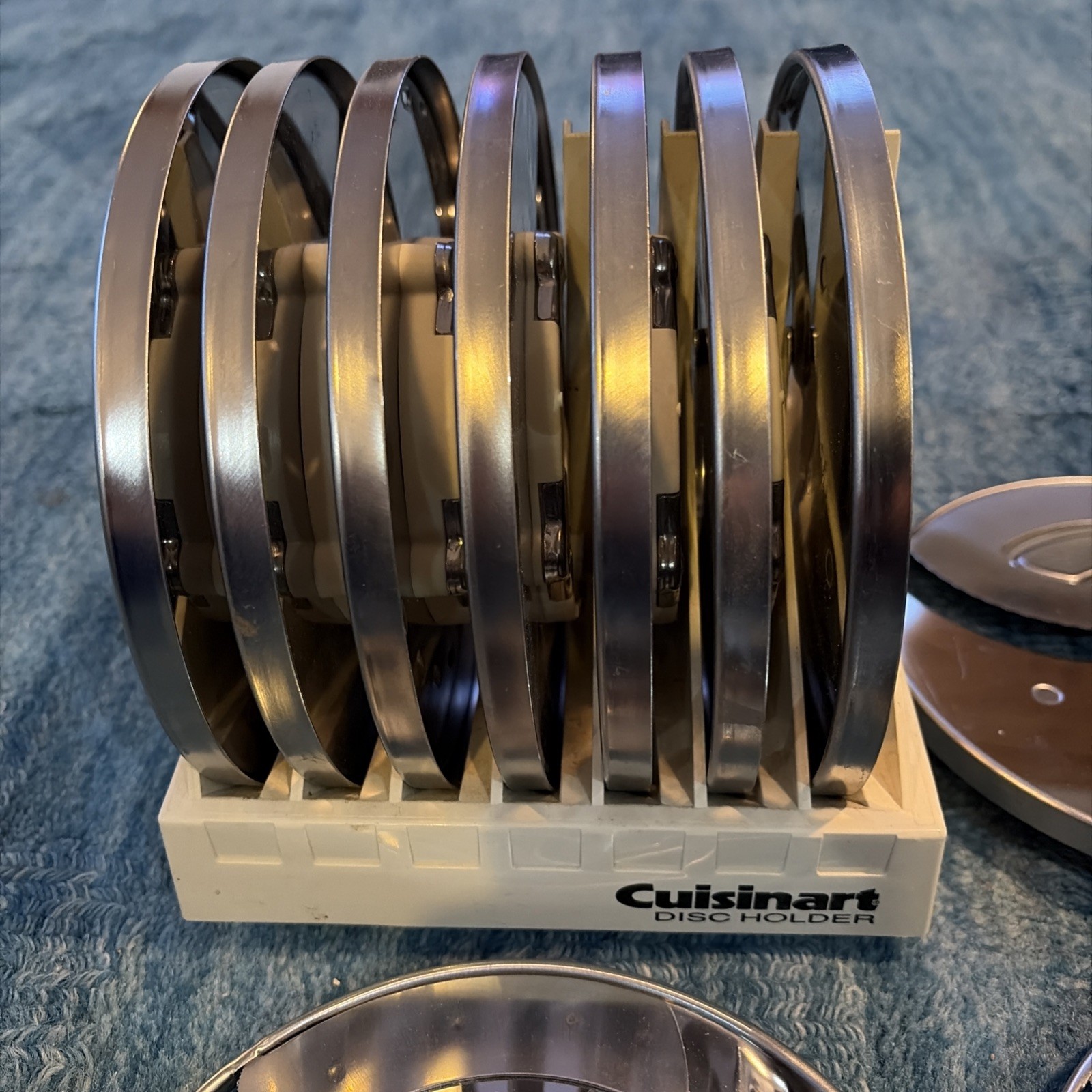 Cuisinart DLC-7 Food Processor Disc Blades (Set Of 10)Holder Made in Japan