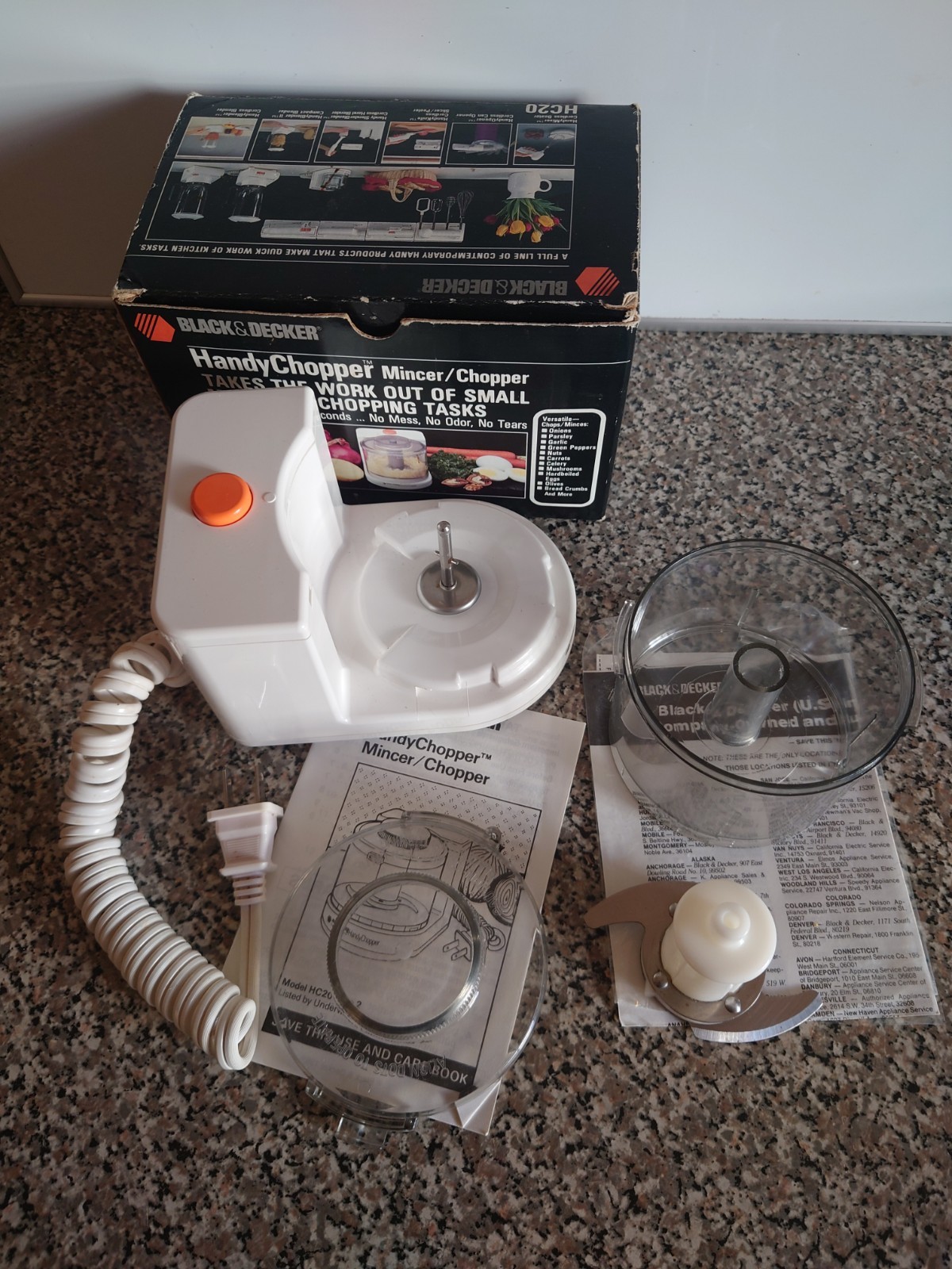 Black & Decker Small Handy Chopper Mincer HC20 Food Processor Vintage