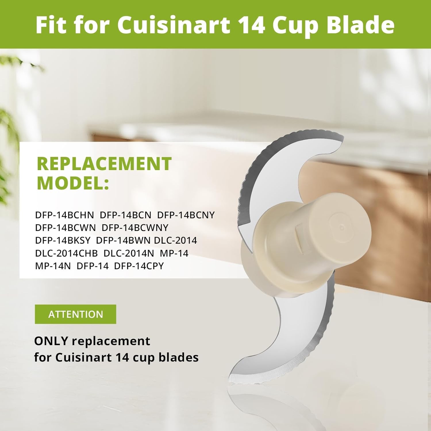 Blade for Cuisinart 14 Cup Food Processor Replacement for Model DLC-2014, DFP-14