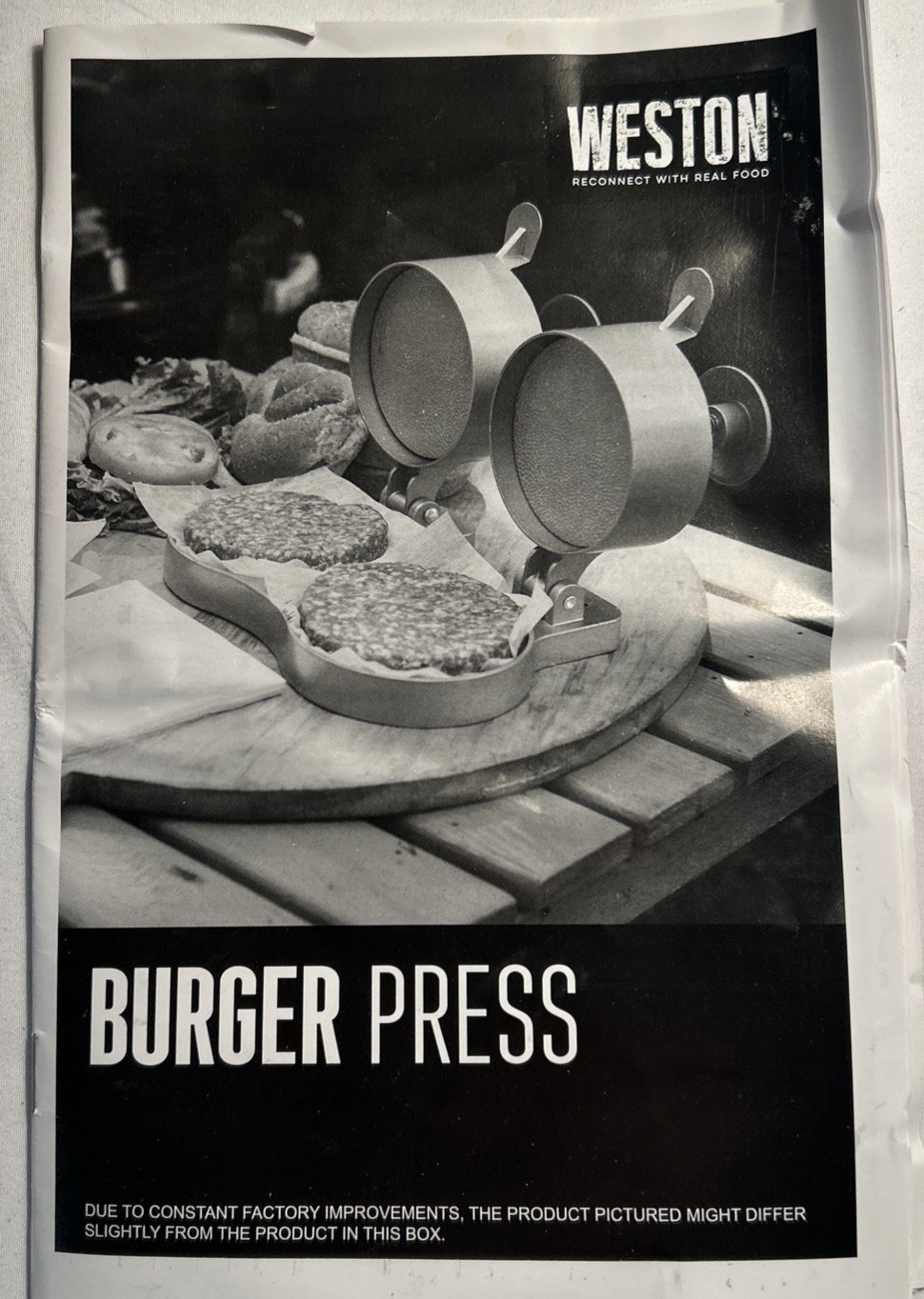Weston Burger Express with Patty Ejector 07-0310-W Plus 1500 Patty Paper Sheets