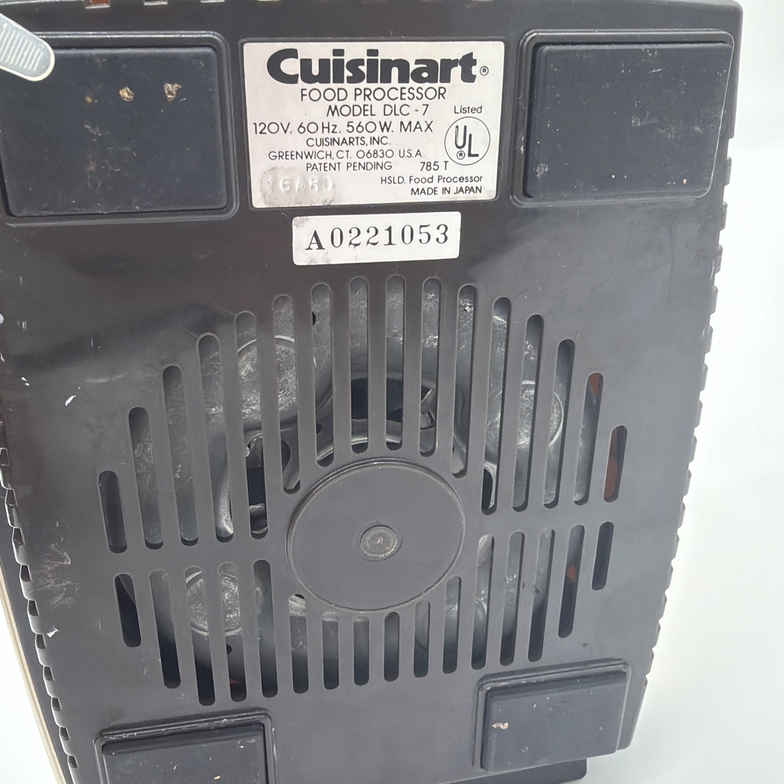 Vintage Cuisinart Food Processor Model DLC-7 14 Cup Made In Japan Tested