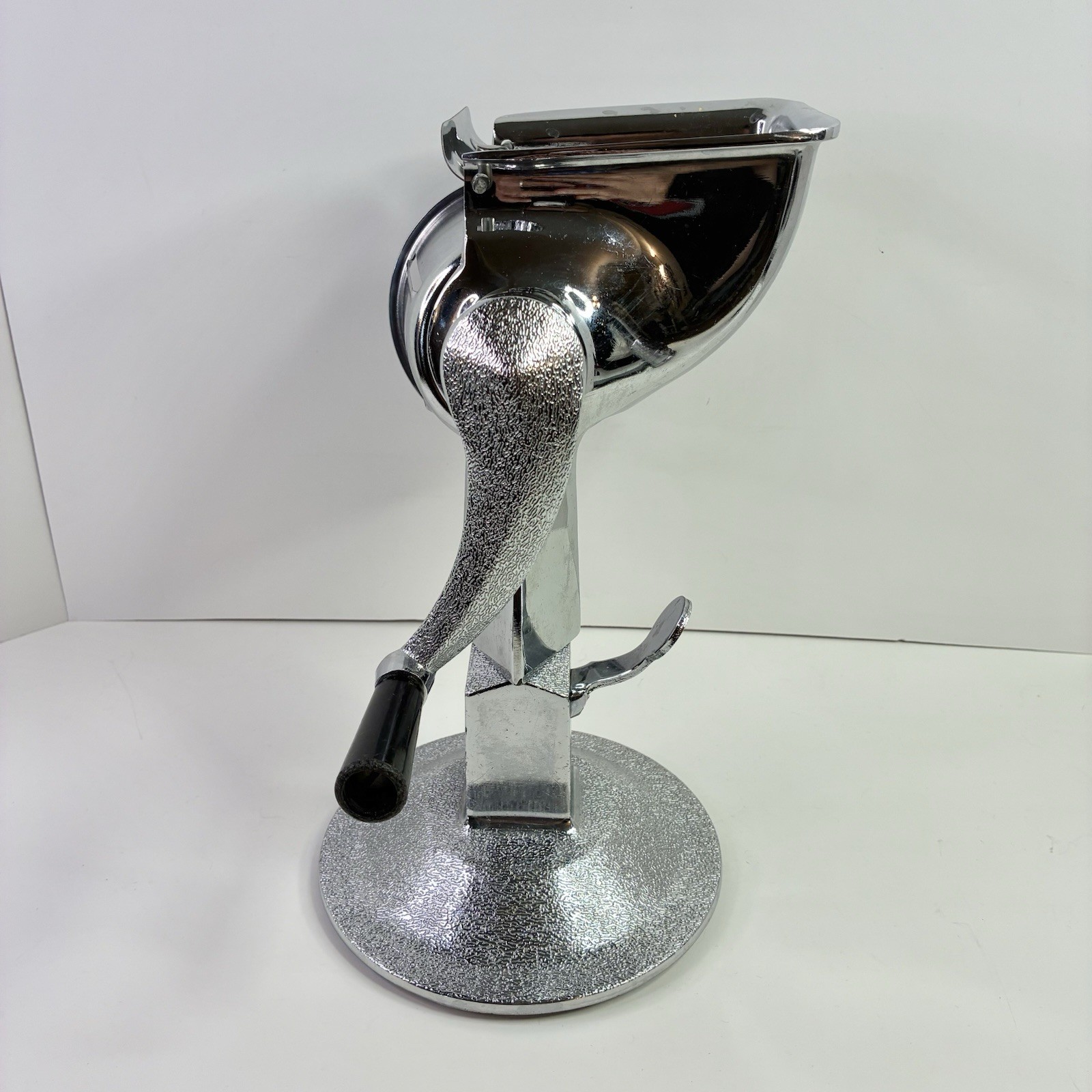 Vintage Manual Food Processor + 5 Blades Unbranded Made In USA Suction Cup *READ