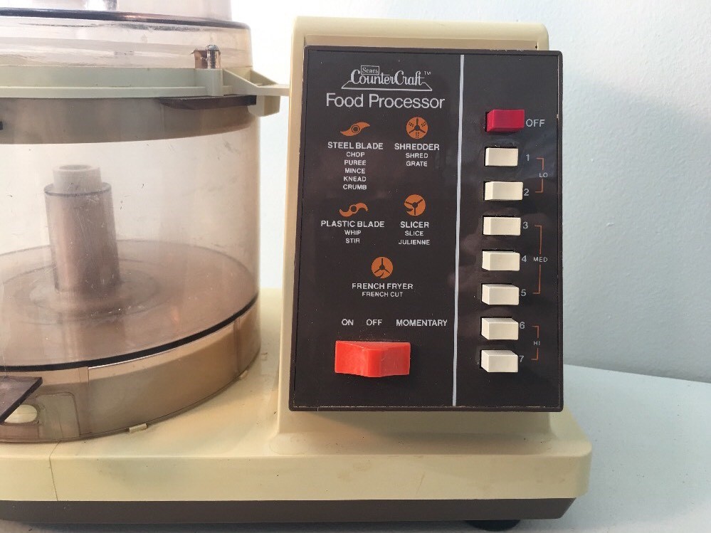Vintage Working Food Processor Sears 7-Speed Counter Craft 400.82606 Blade Chute