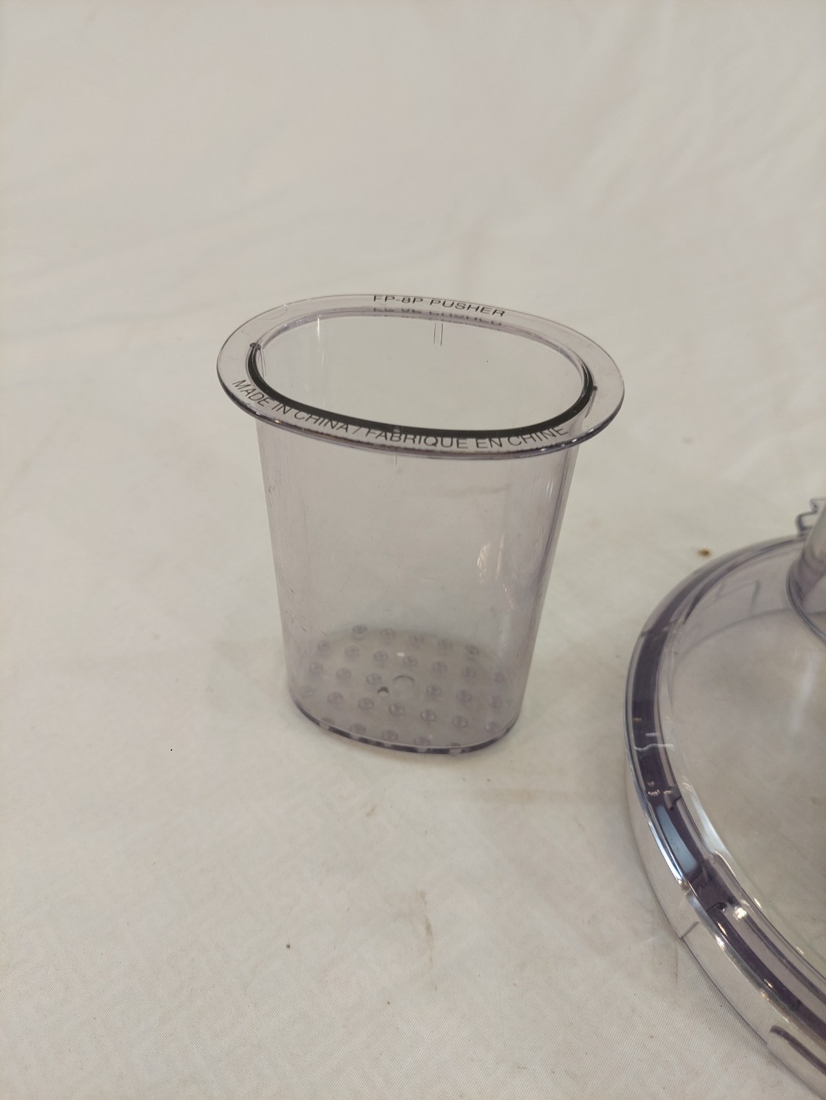 Cuisinart Food Processor FP-8WBC Work Bowl Lid W/Pusher