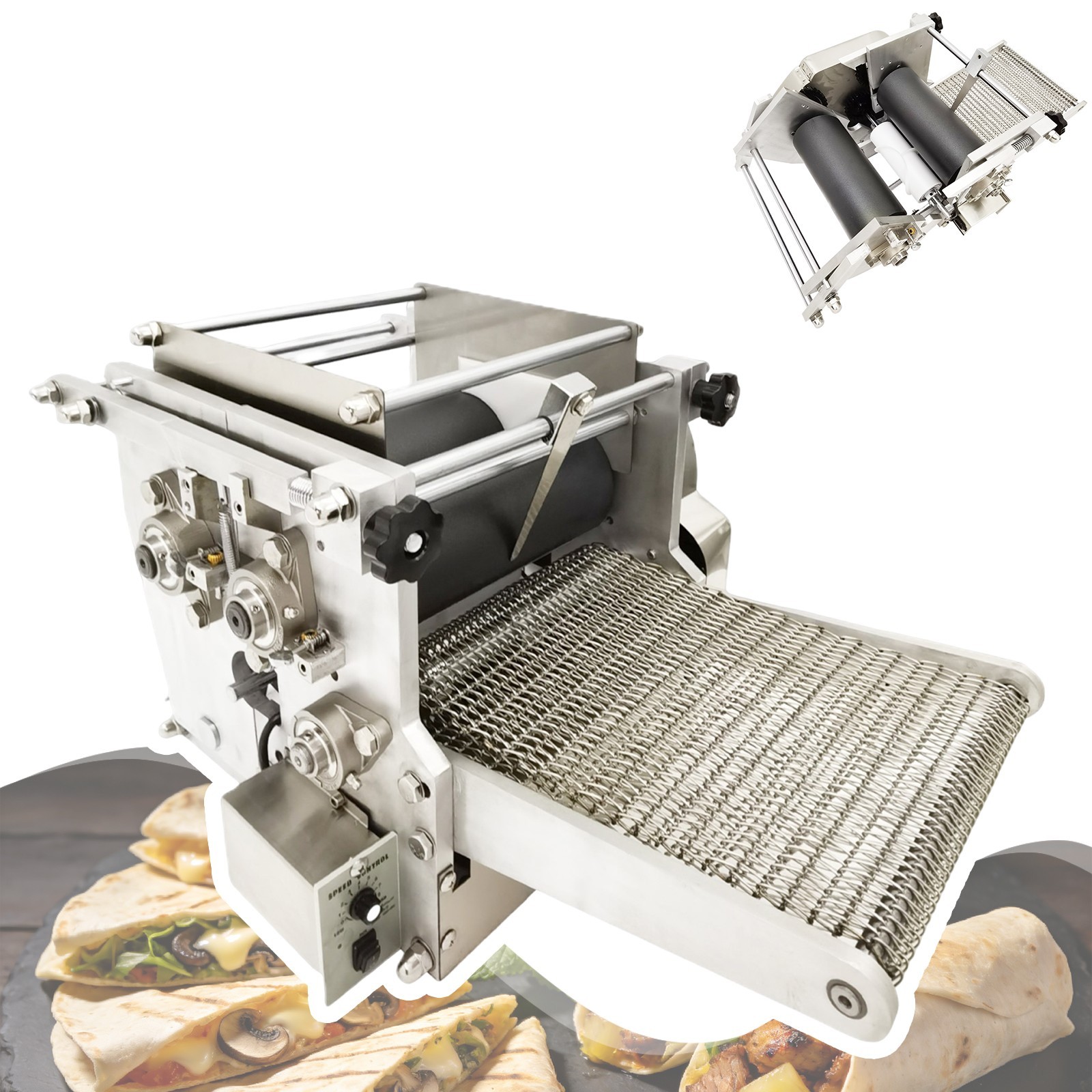 110V 7.1″ Small Fully Auto Corn Tortilla Machine Chapatti Machine Tacos Maker