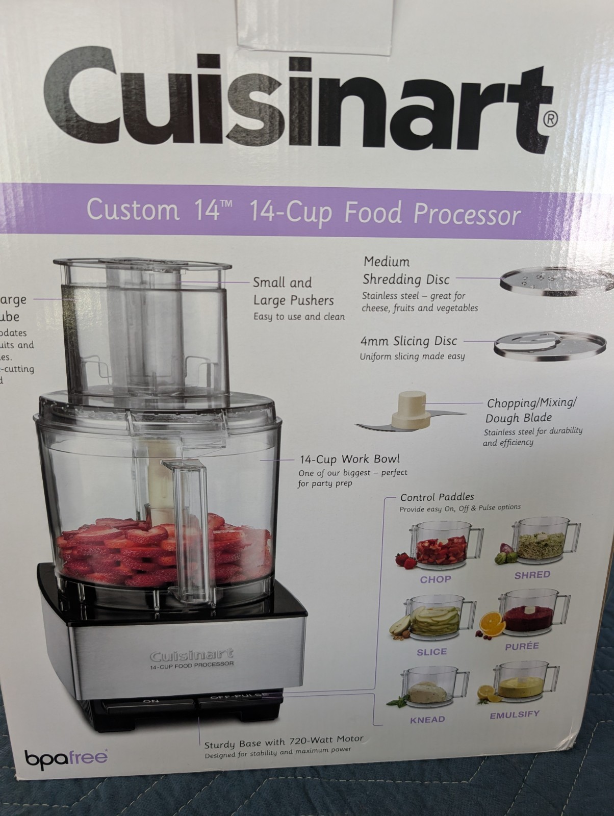 Cuisinart DFP-14BCNY Custom 14-Cup Food Processor Stainless Steel OPEN BOX