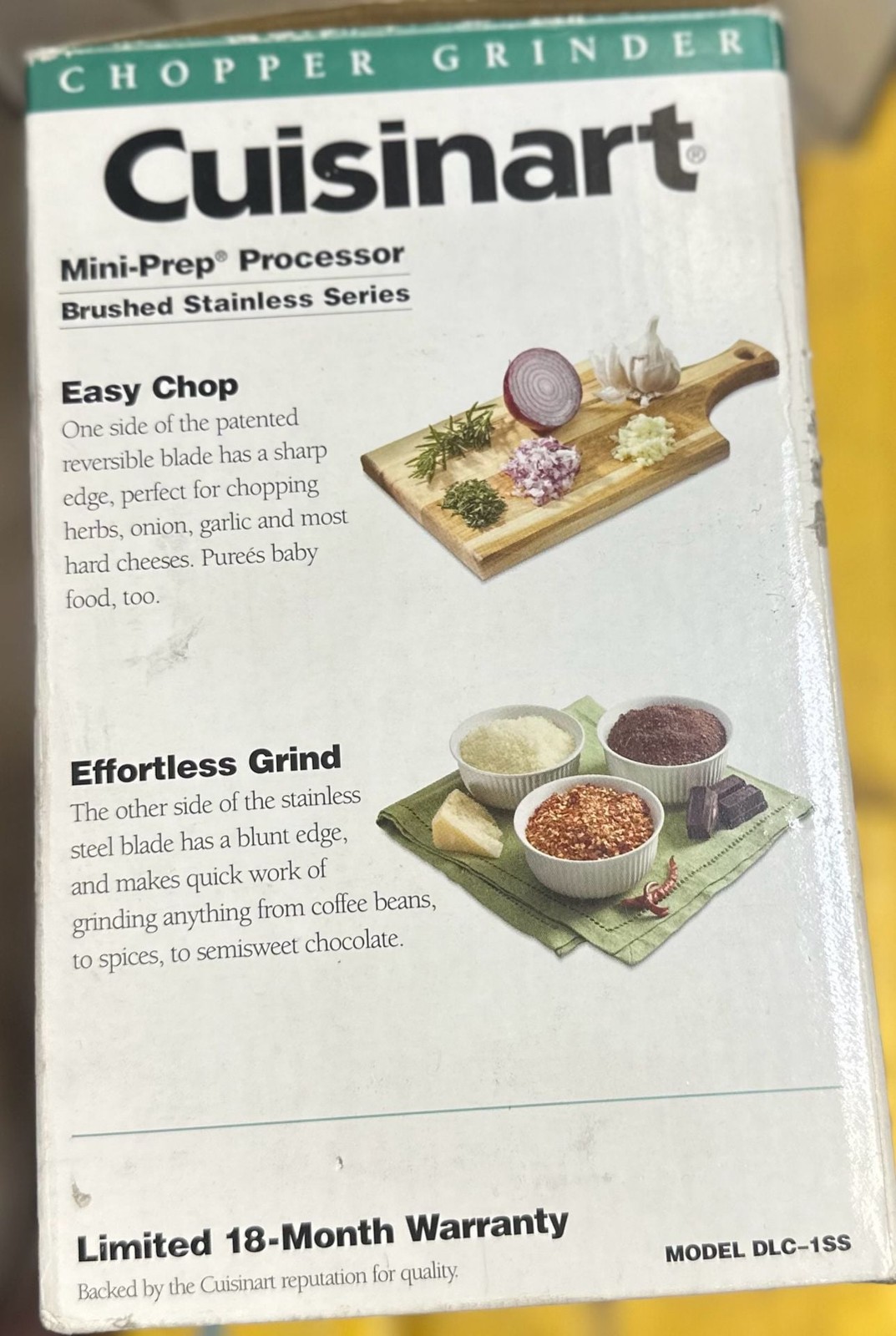 Cuisinart Mini-Prep Processor Brushed Stainless Series 21 oz. Model DLC-1SS
