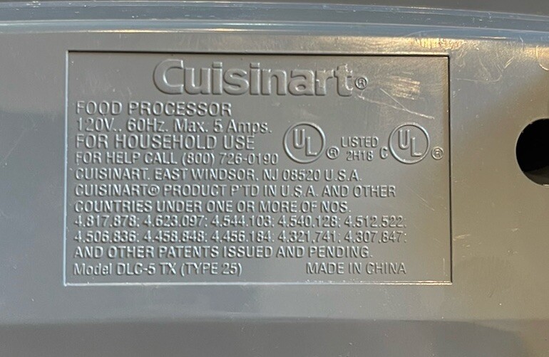 Cuisinart DLC-5 TX Food Processor 7 Cups Replacement Base Motor Only