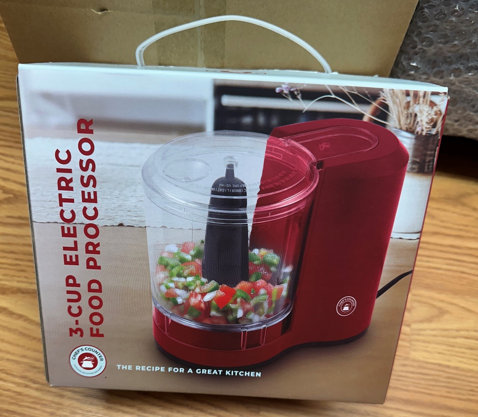 CHEF’S COUNTER 3 Cup Electric Food Processor BRAND NEW Stainless Steel Blade