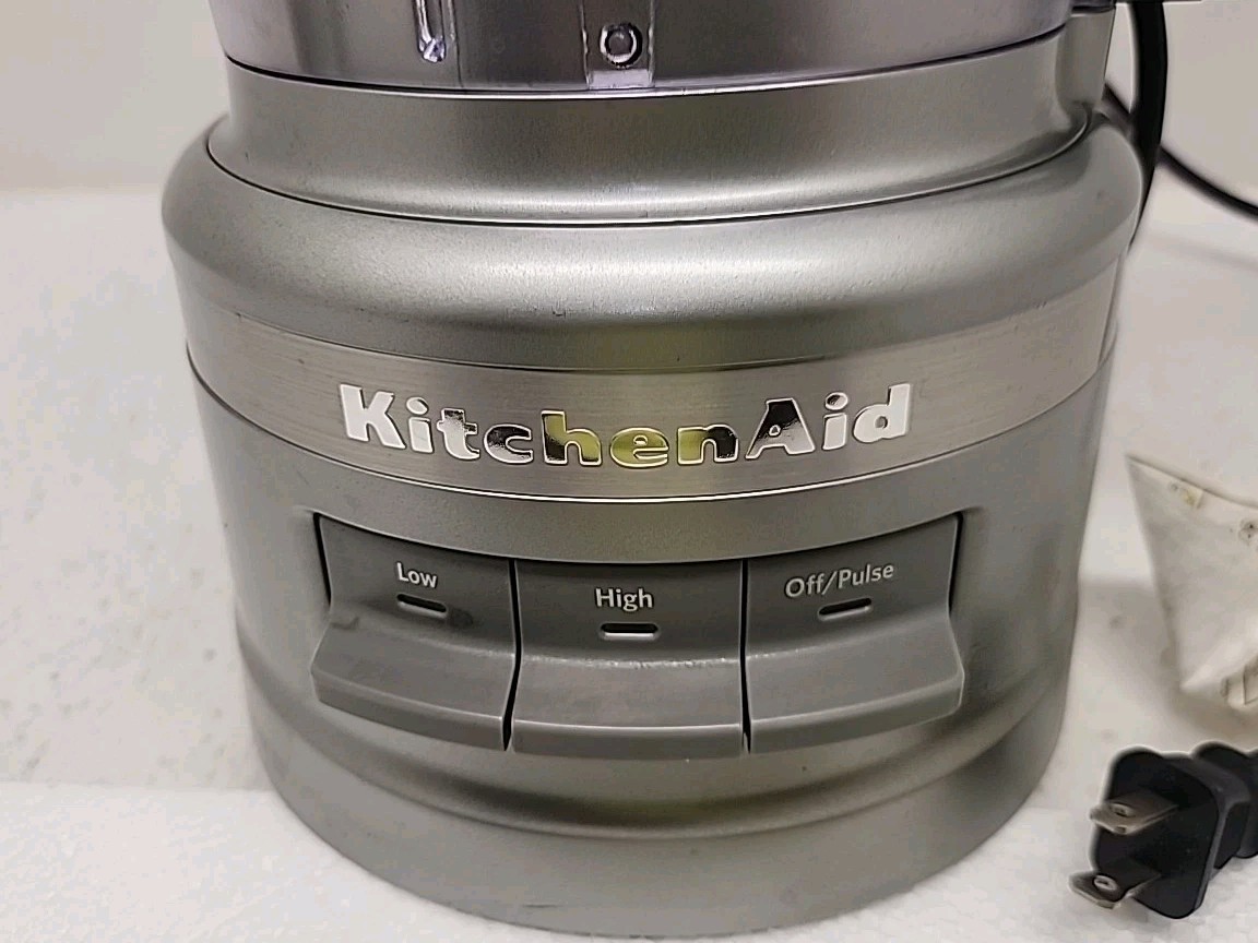 Kitchenaid Food Processor E105402 silver/gray 7 cup Used Tested Working