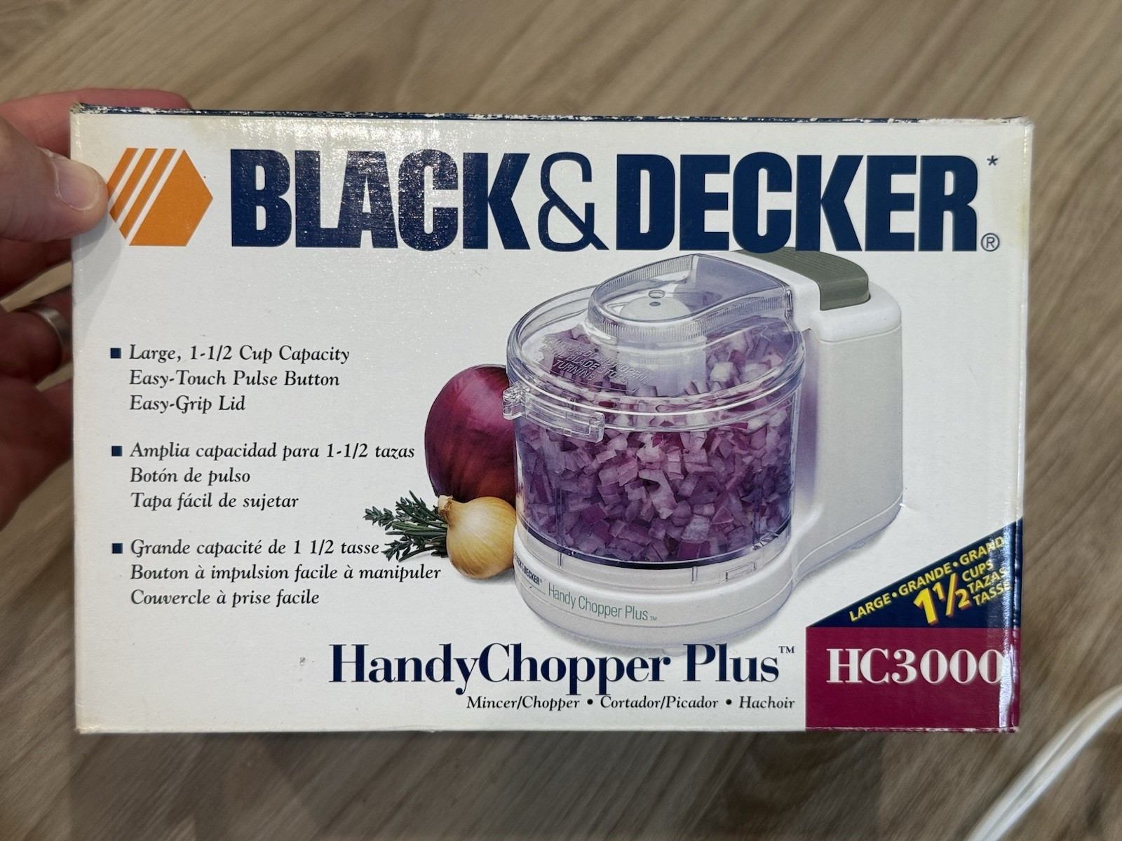 Black & Decker HandyChopper Plus Mincer Food Processor White w Box Manual HC3000
